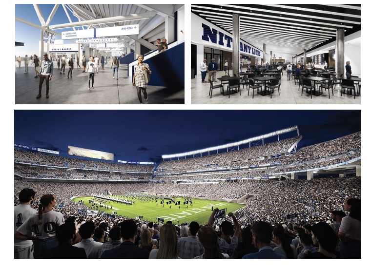 photos inside Beaver Stadium and of the field during halftime by Penn State Athletics