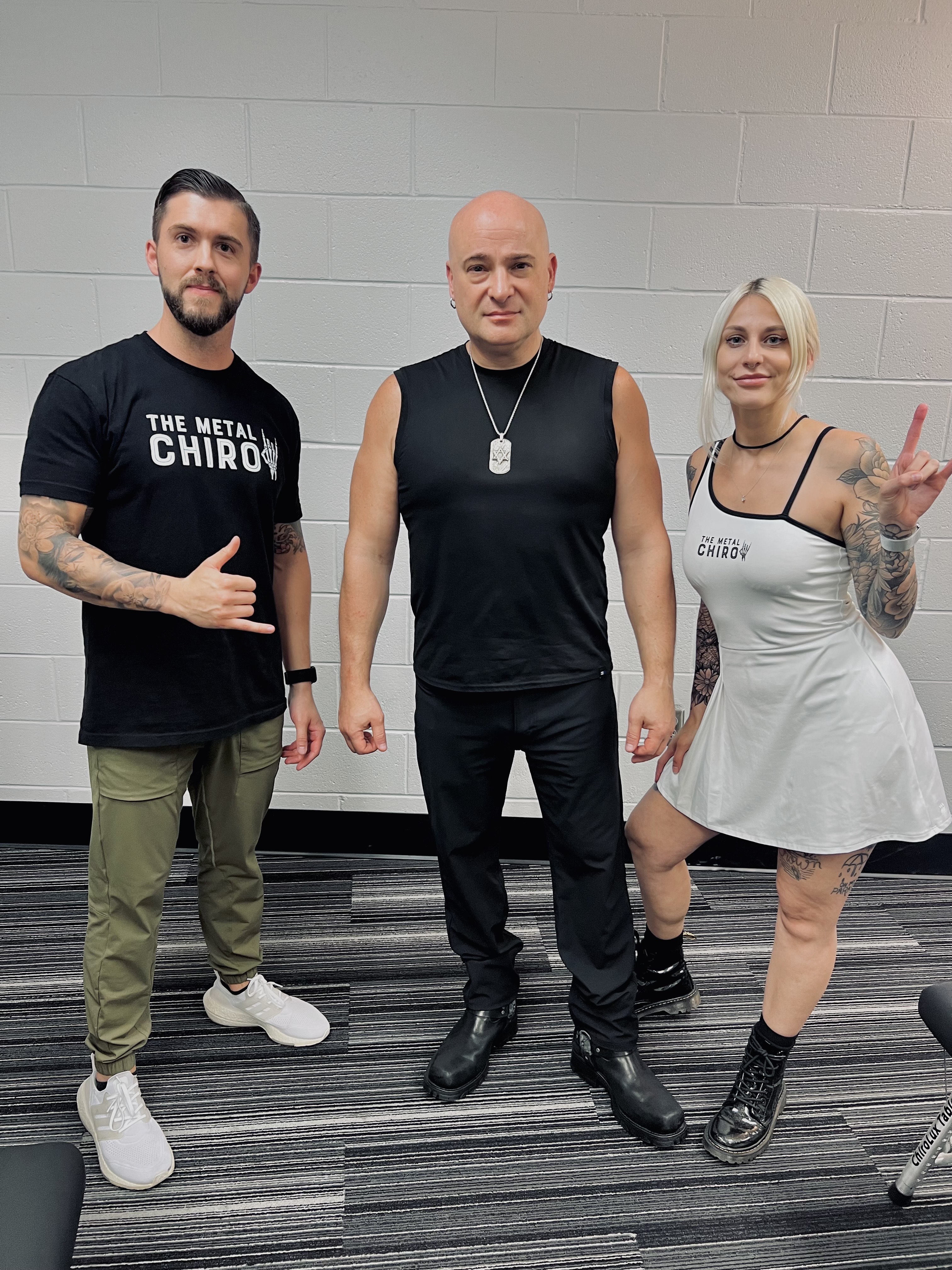 Biegels with a client, courtesy