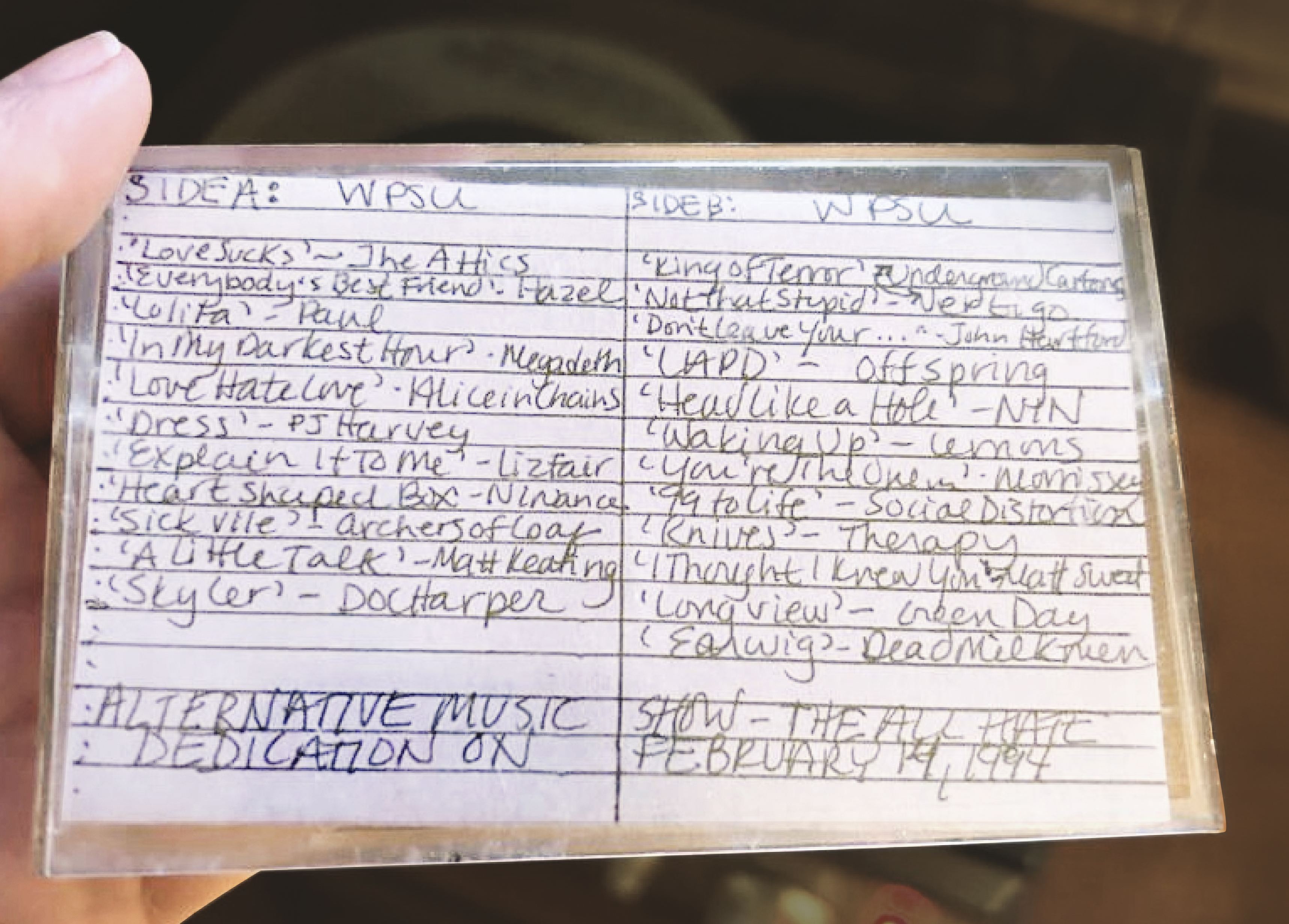 photo of mixtape from WPSU, courtesy