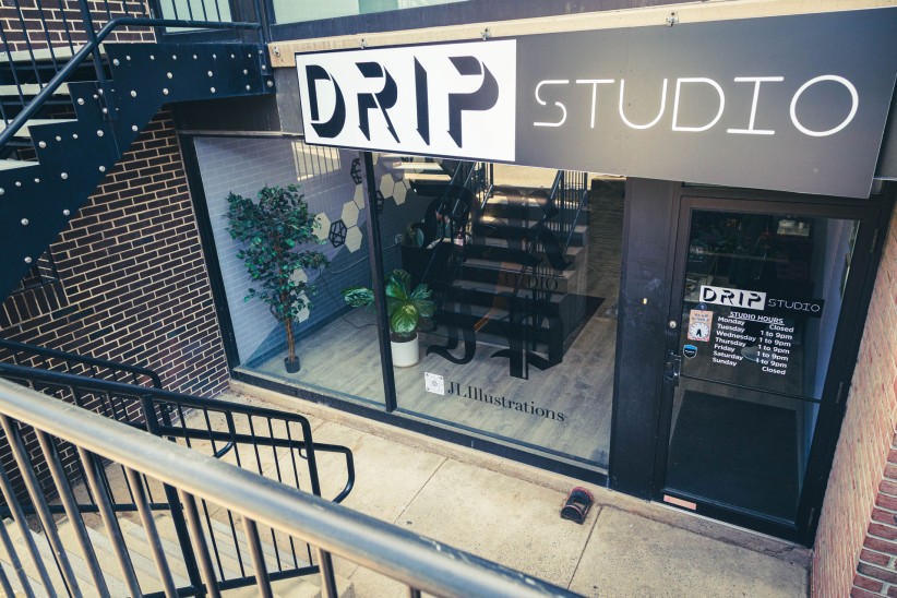 photo of the front of Drip Studio in downtown State College by Nick Sloff '92 A&A