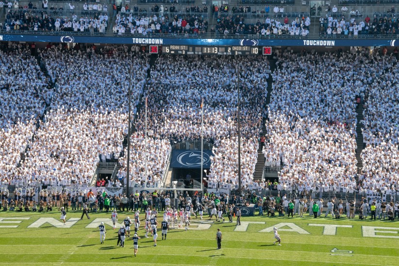 Photo of white-out in Beaver Stadium by Penn State Alumni Association