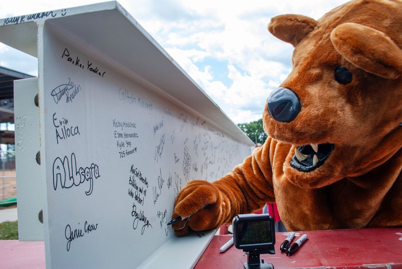 Nittany Lion on signing day at Penn State Harrisburg photo courtesy
