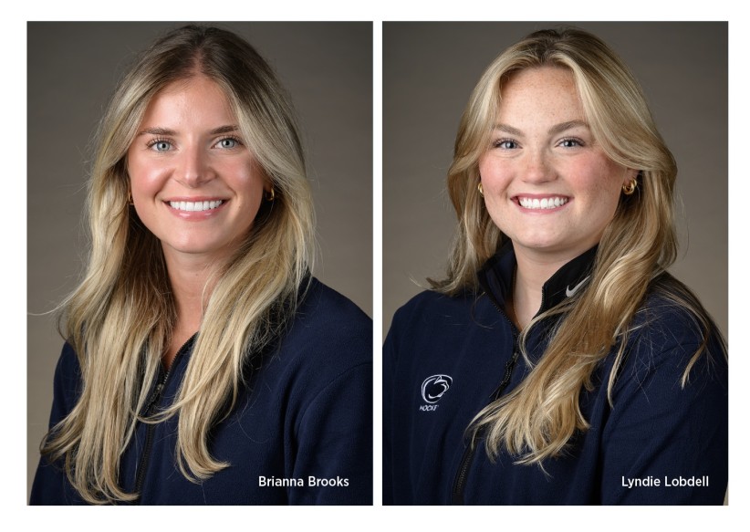 side by side head shots of Brooks and Lobdell by Penn State Athletics