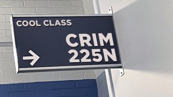 Cool Class CRIM 225N classroom sign 