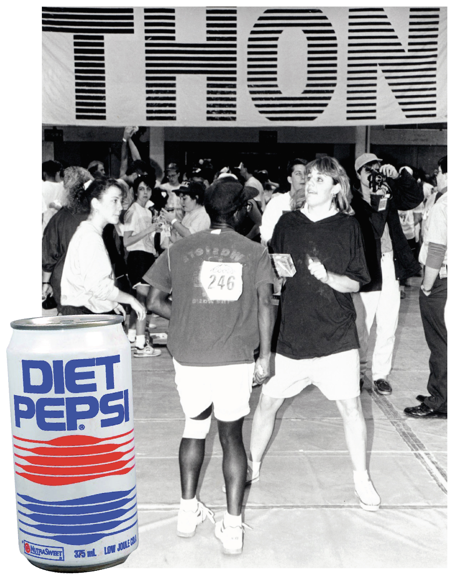 Pepsi logo on THON theme