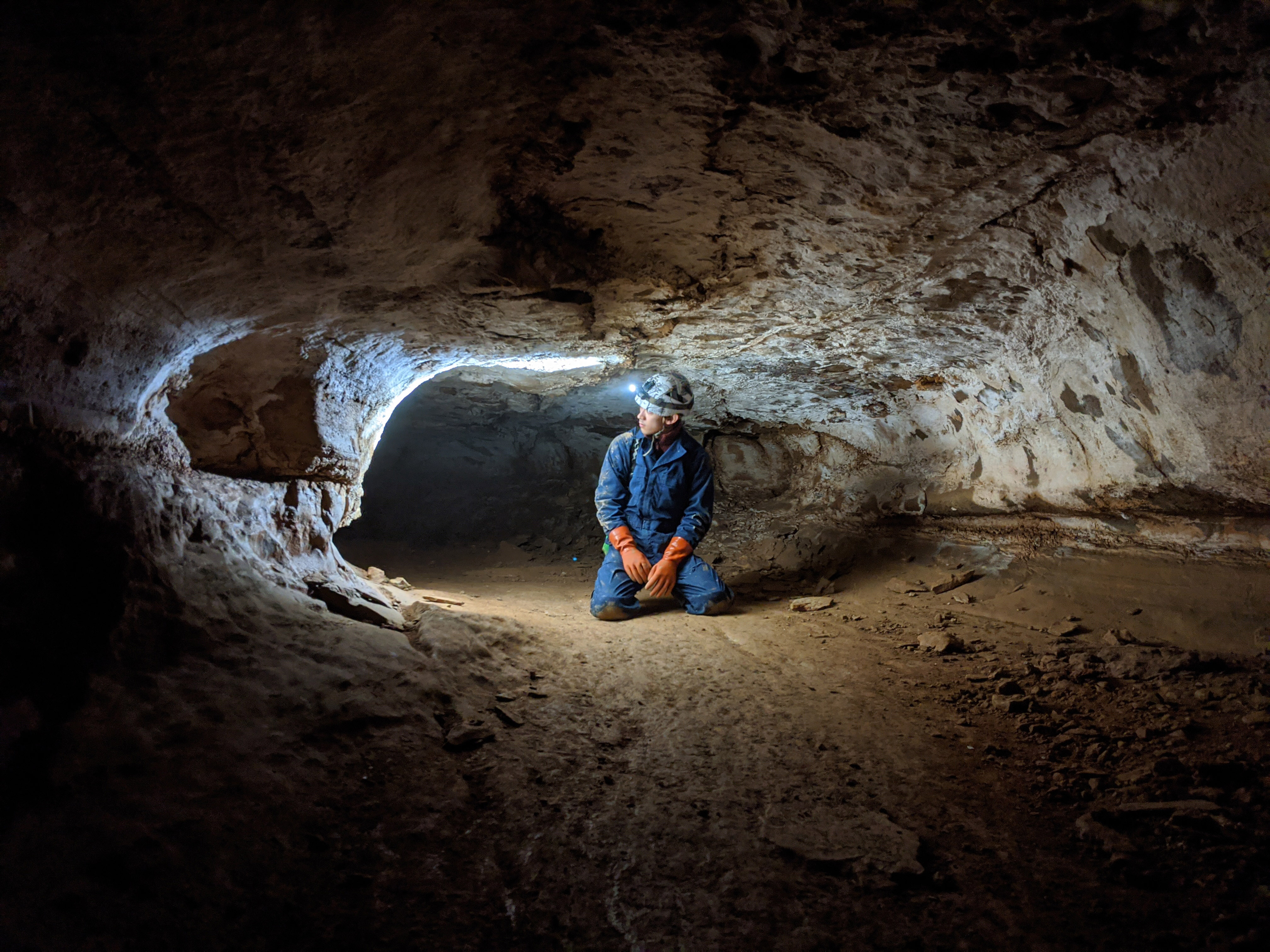 Alec Matheus in McClung's Cave