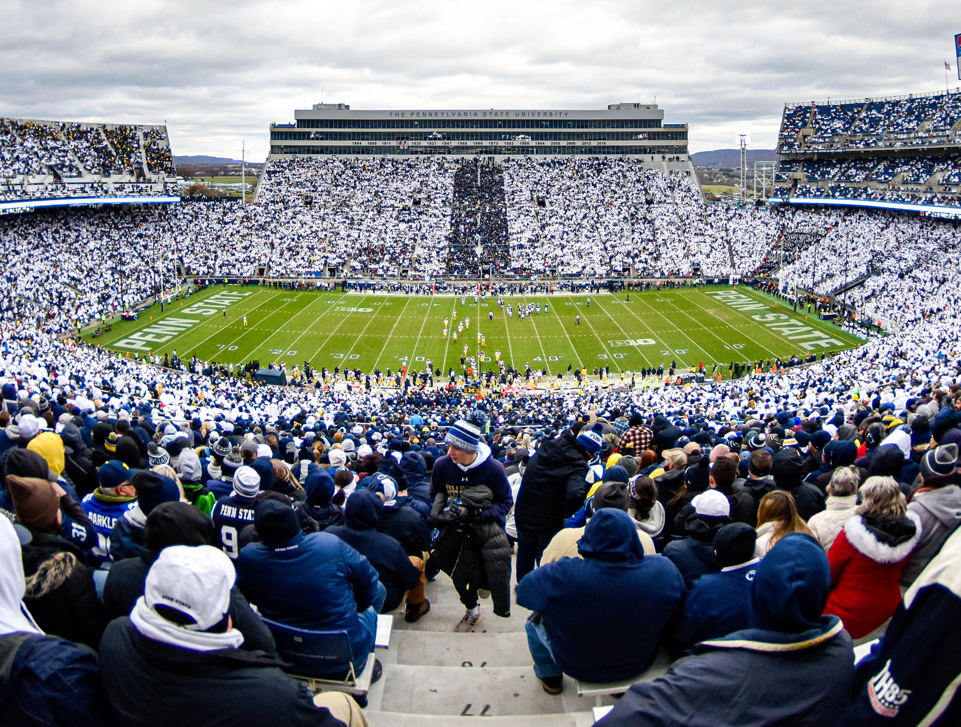 Penn State fans in Beaver Stadium stands