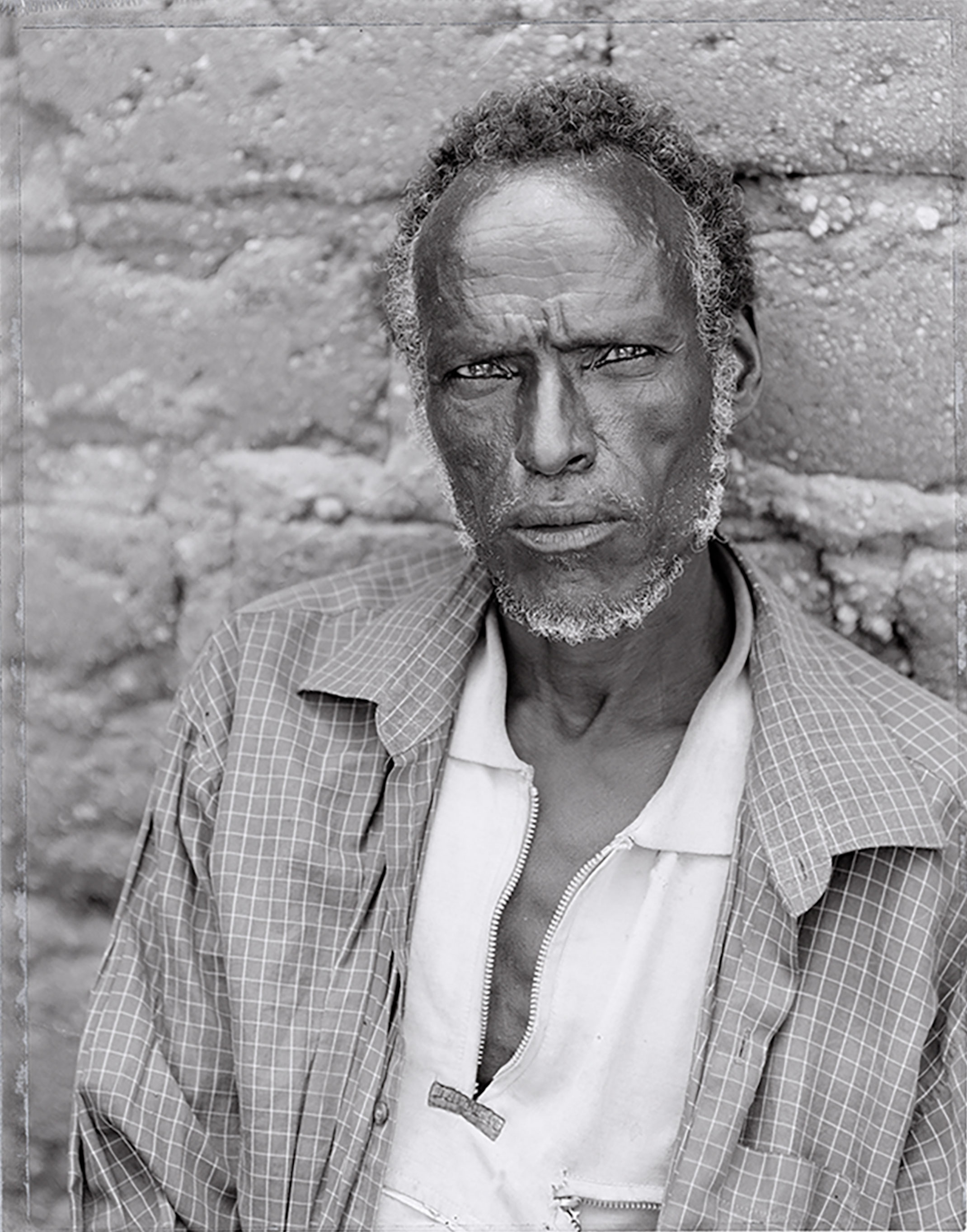 Lonnie Graham's black and white portrait of Mr. Mungai of Ethiopia