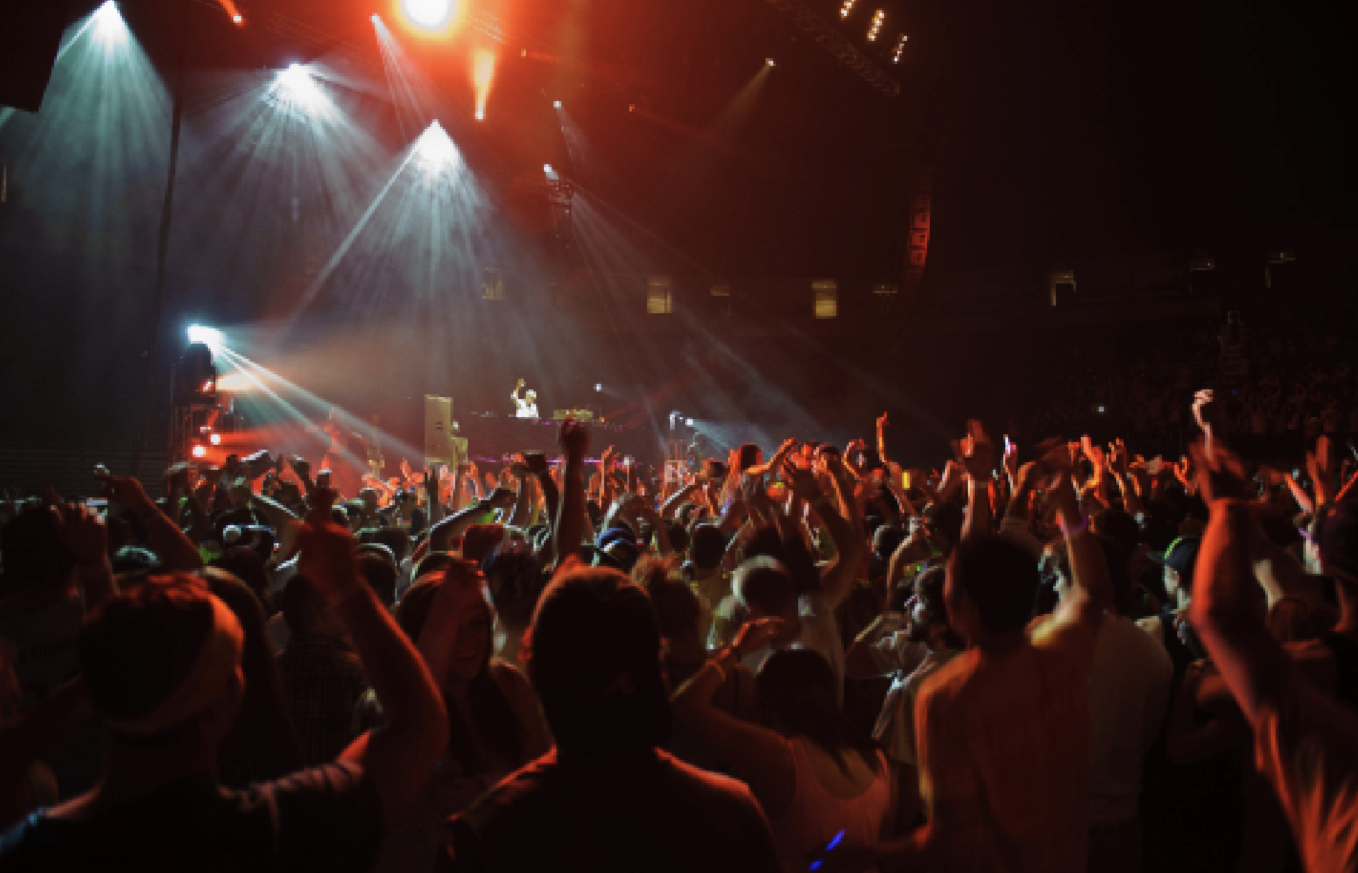 crowd shot during a 2011 Avicii show at the BJC, photo by Mark Selders