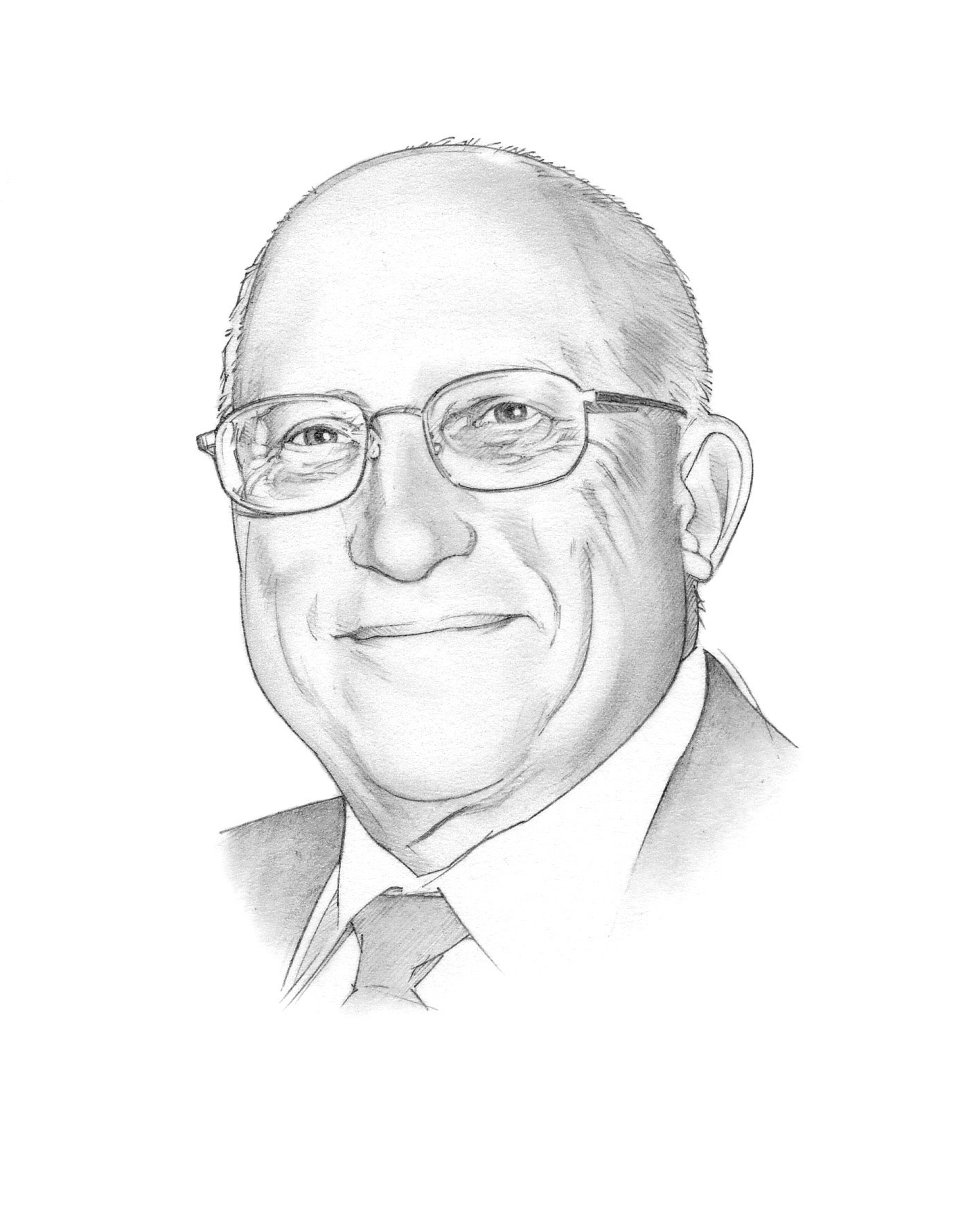 head shot pencil illustration of Benson by Randy Glass