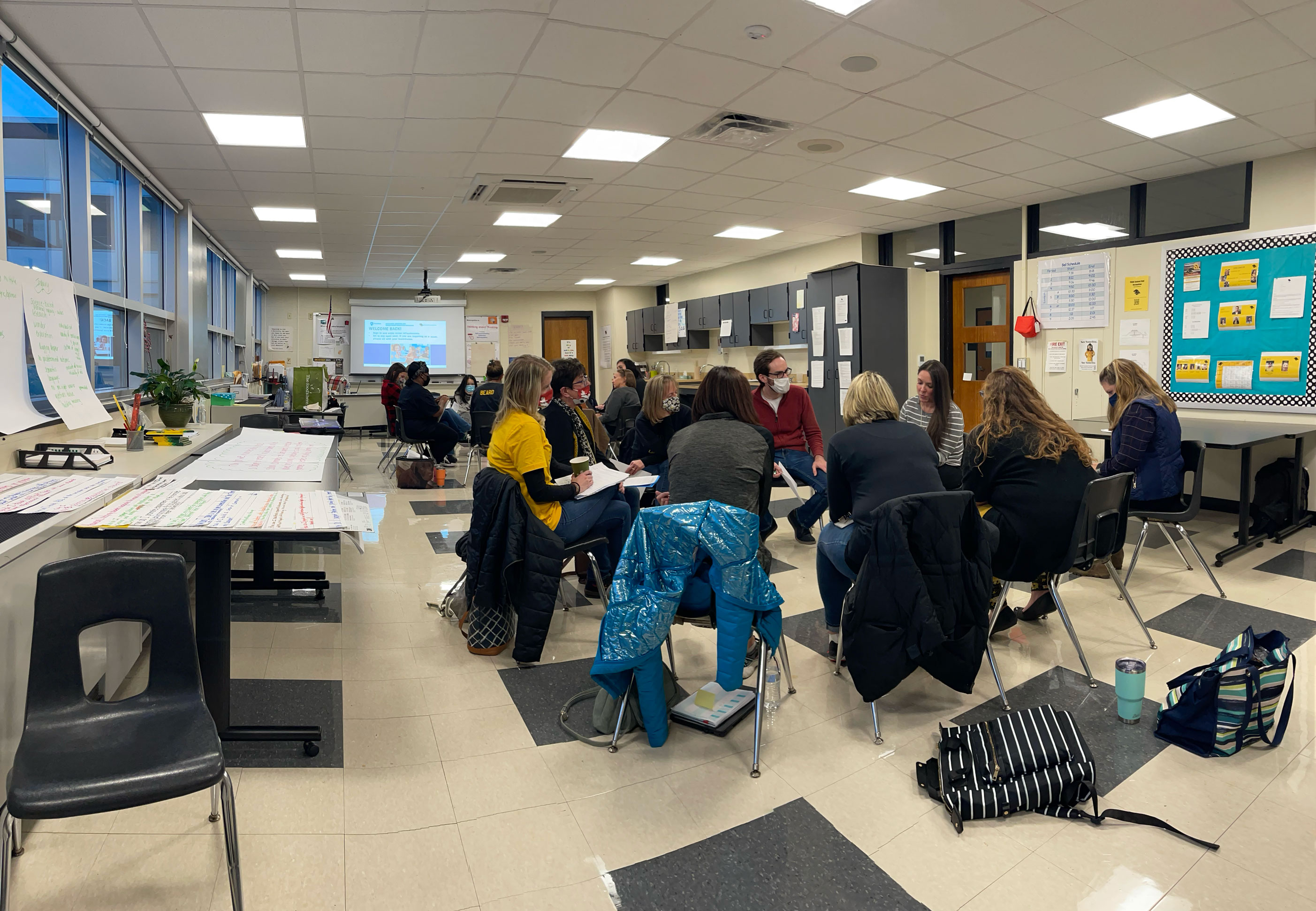 Teachers from Red Lion Area School District meeting for professional development initiative, courtesy Holocaust, Genocide and Human Rights Education Initiative