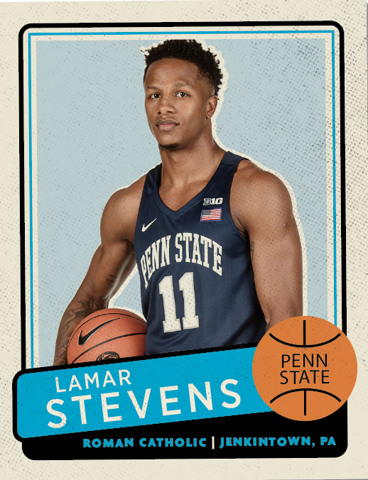 Lamar Stevens Penn State basketball card