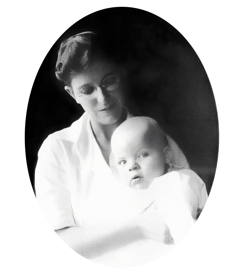 black and white portrait of a woman holding a baby from Penn State University Archives