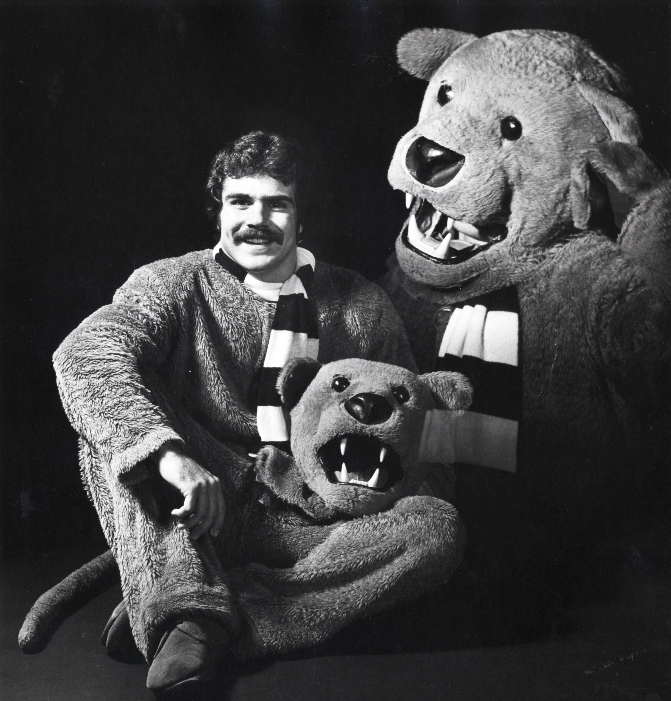 Cliff Fiscus wearing the Nittany Lion suit, courtesy Penn State