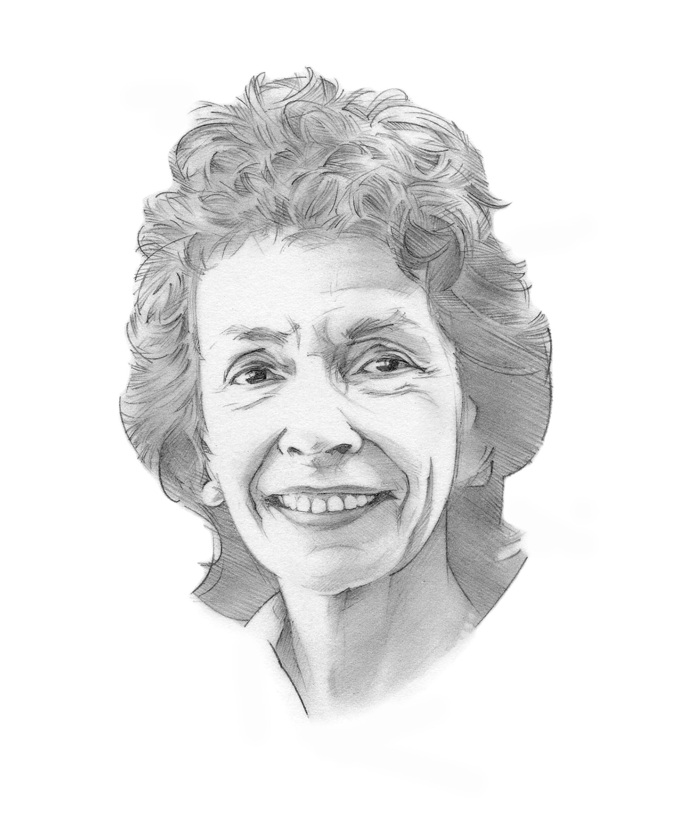 head shot pencil illustration of Bloom by Randy Glass