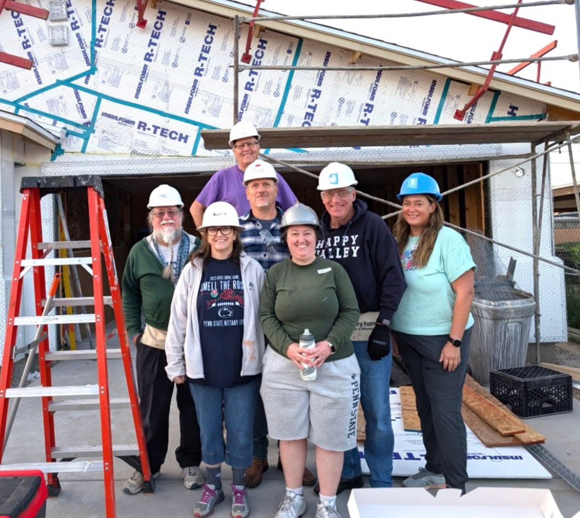members of Phoenix chapter volunteering with Habitat for Humanity, courtesy