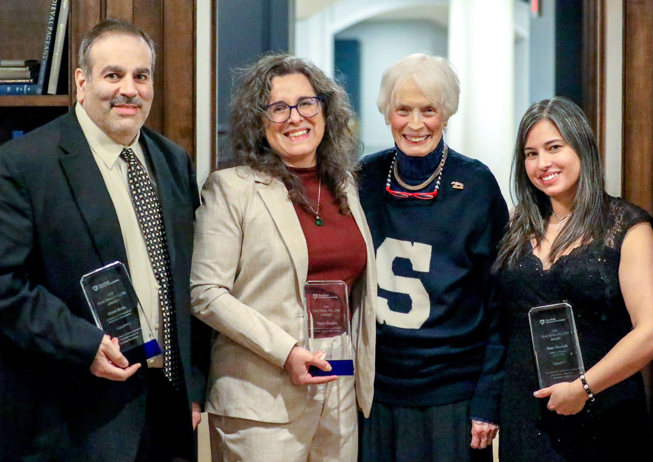 group photo of Teaching Fellows winners by Penn State Alumni Association