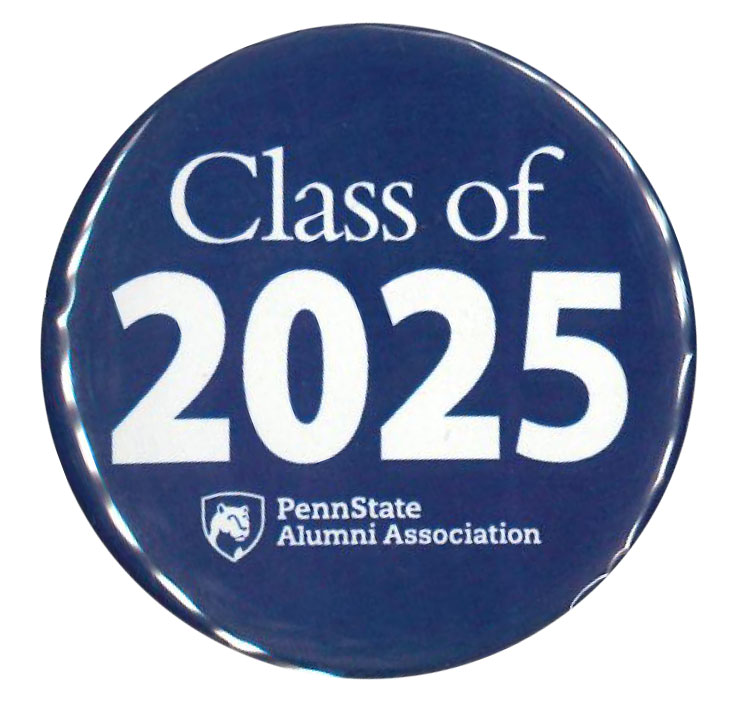 blue Class of 2025 button