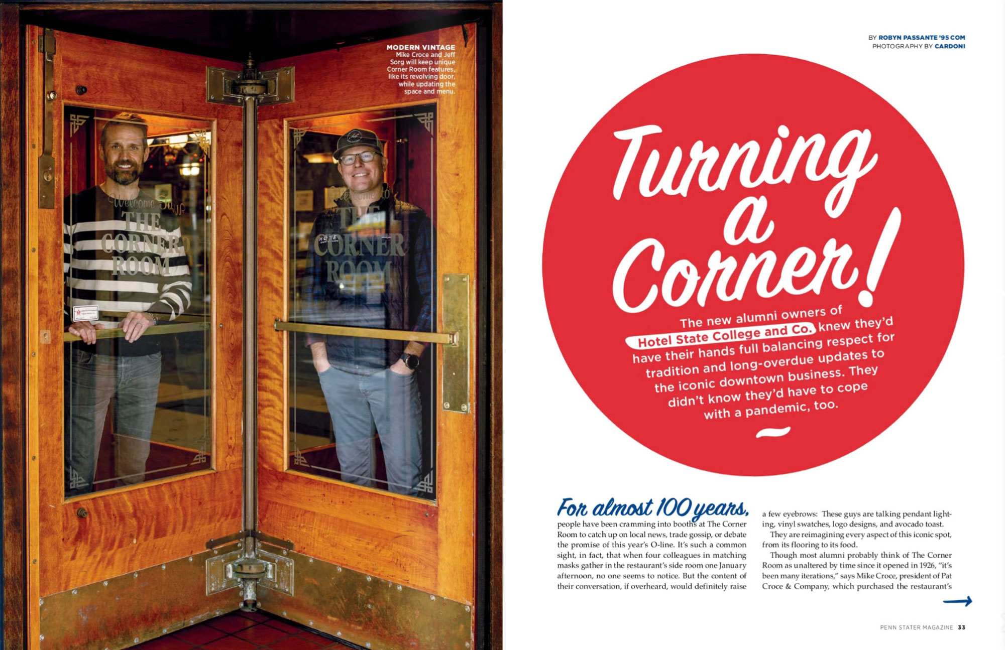 opening spread of Turning a Corner from March/April '21 issue