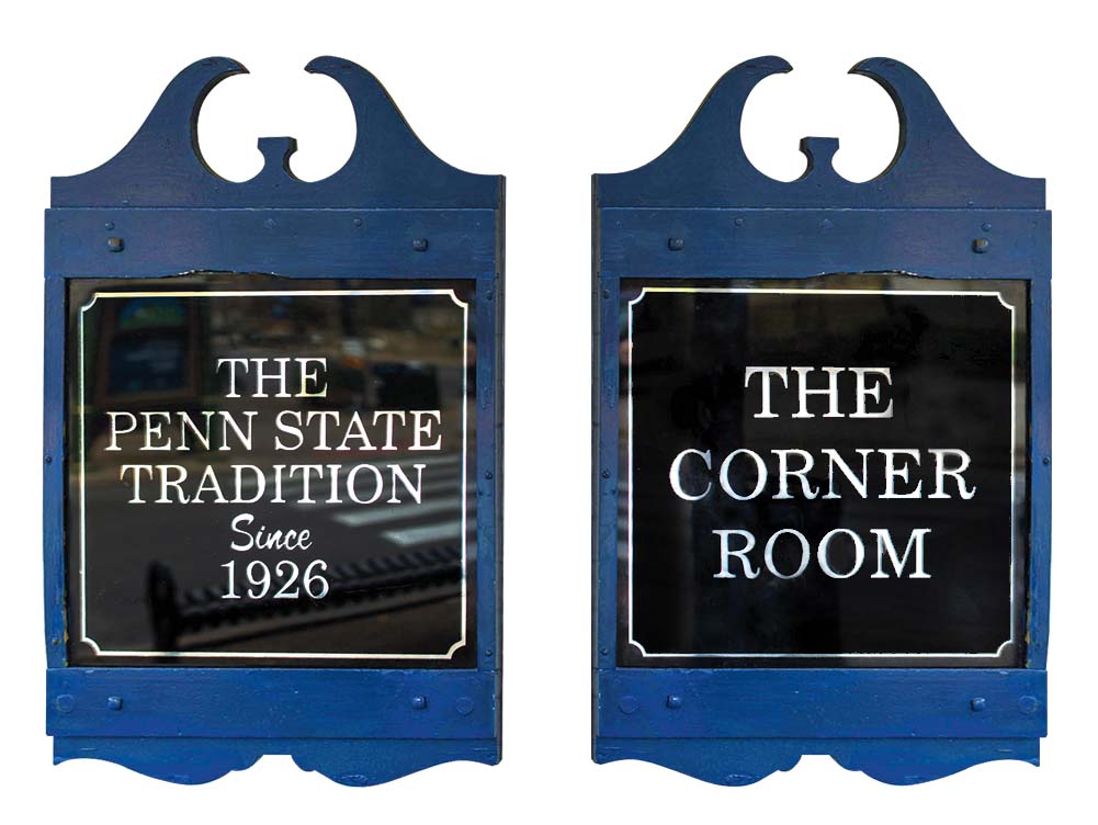 historical signs for corner room 