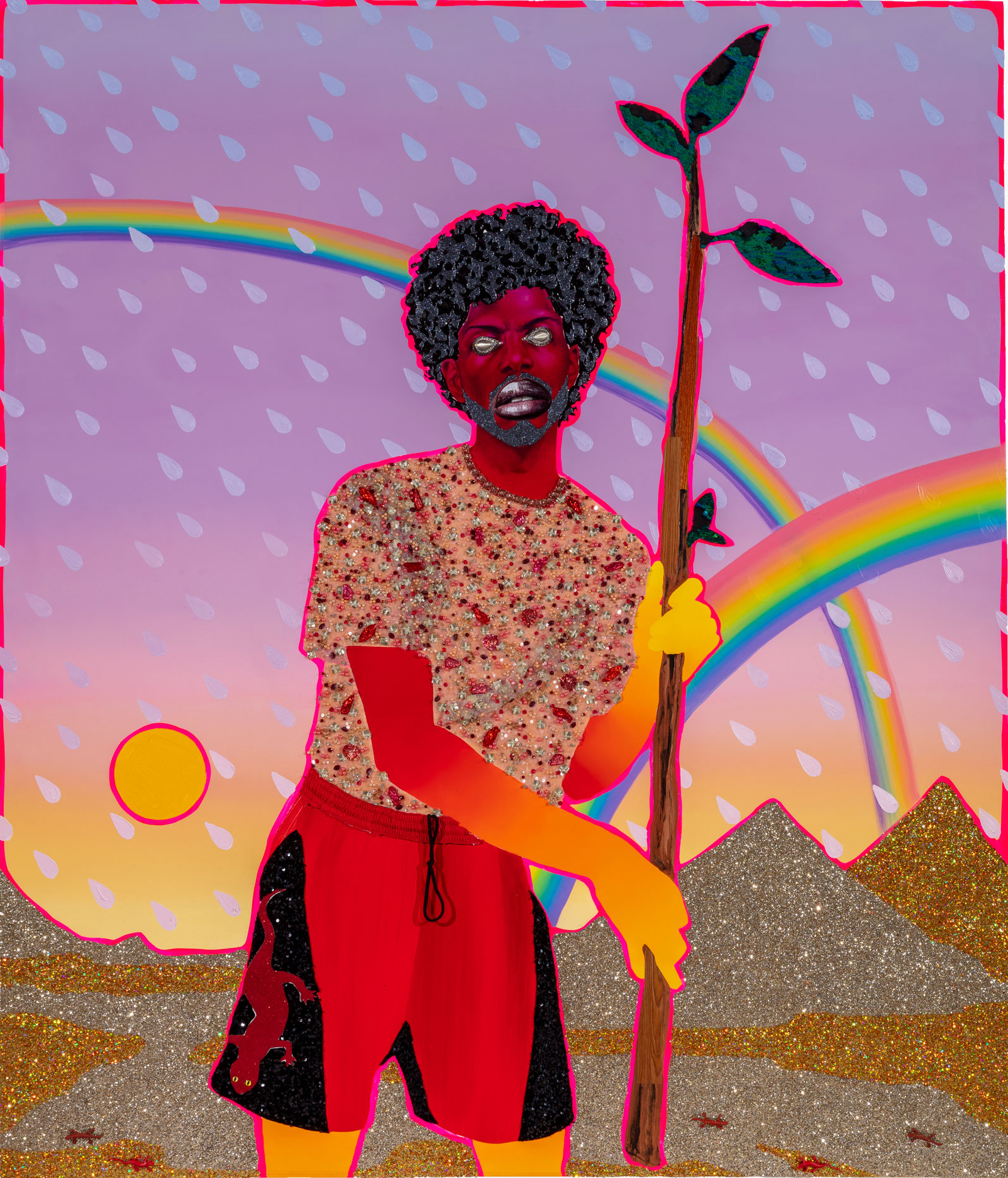 page of wands 2021 by Devan Shimoyama, courtesy