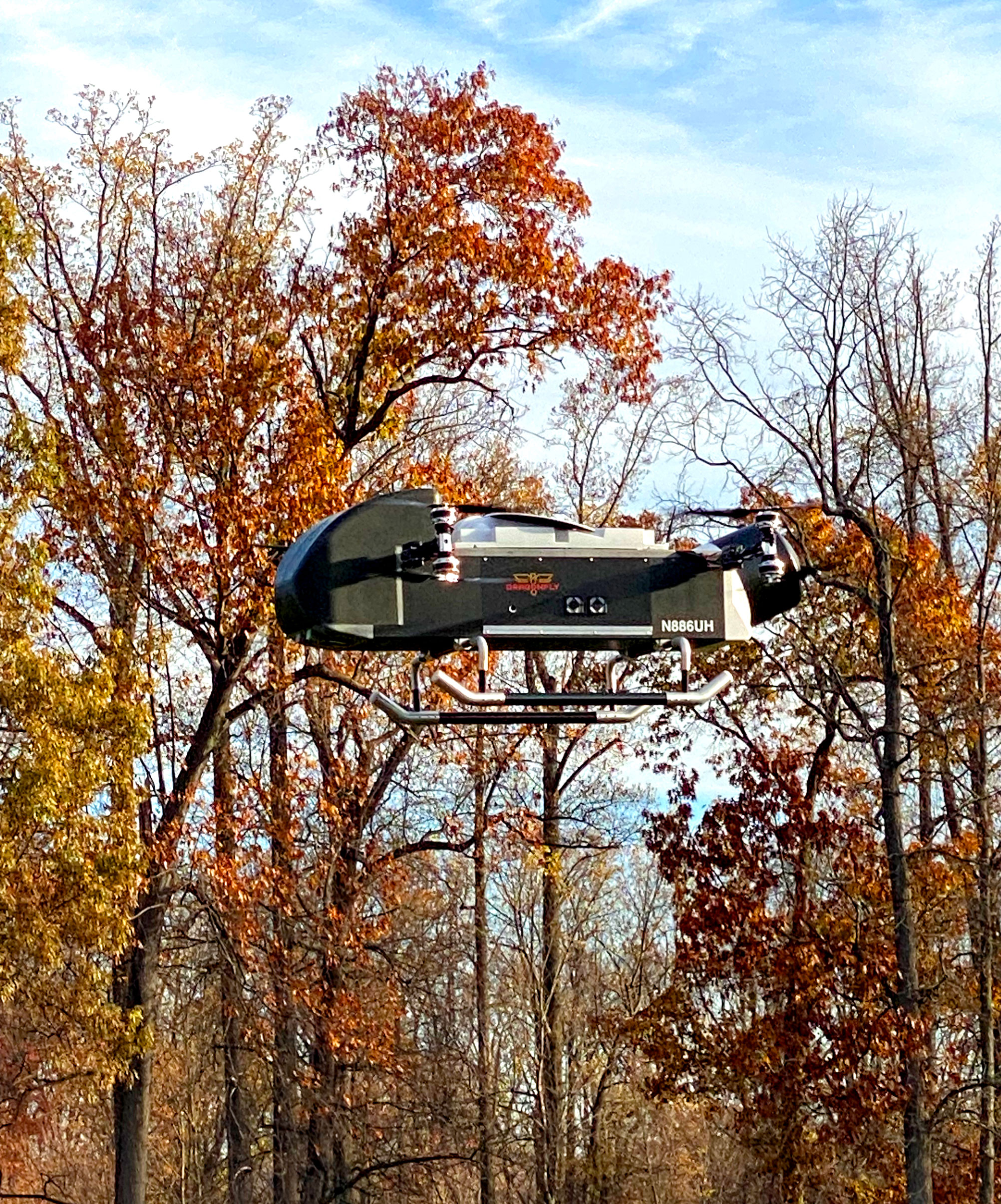 photo of Dragonfly model in flight, courtesy