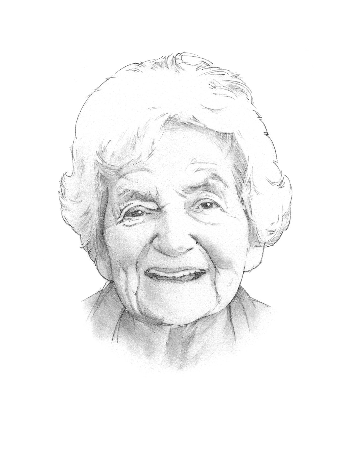 head shot pencil illustration of Friedland by Randy Glass