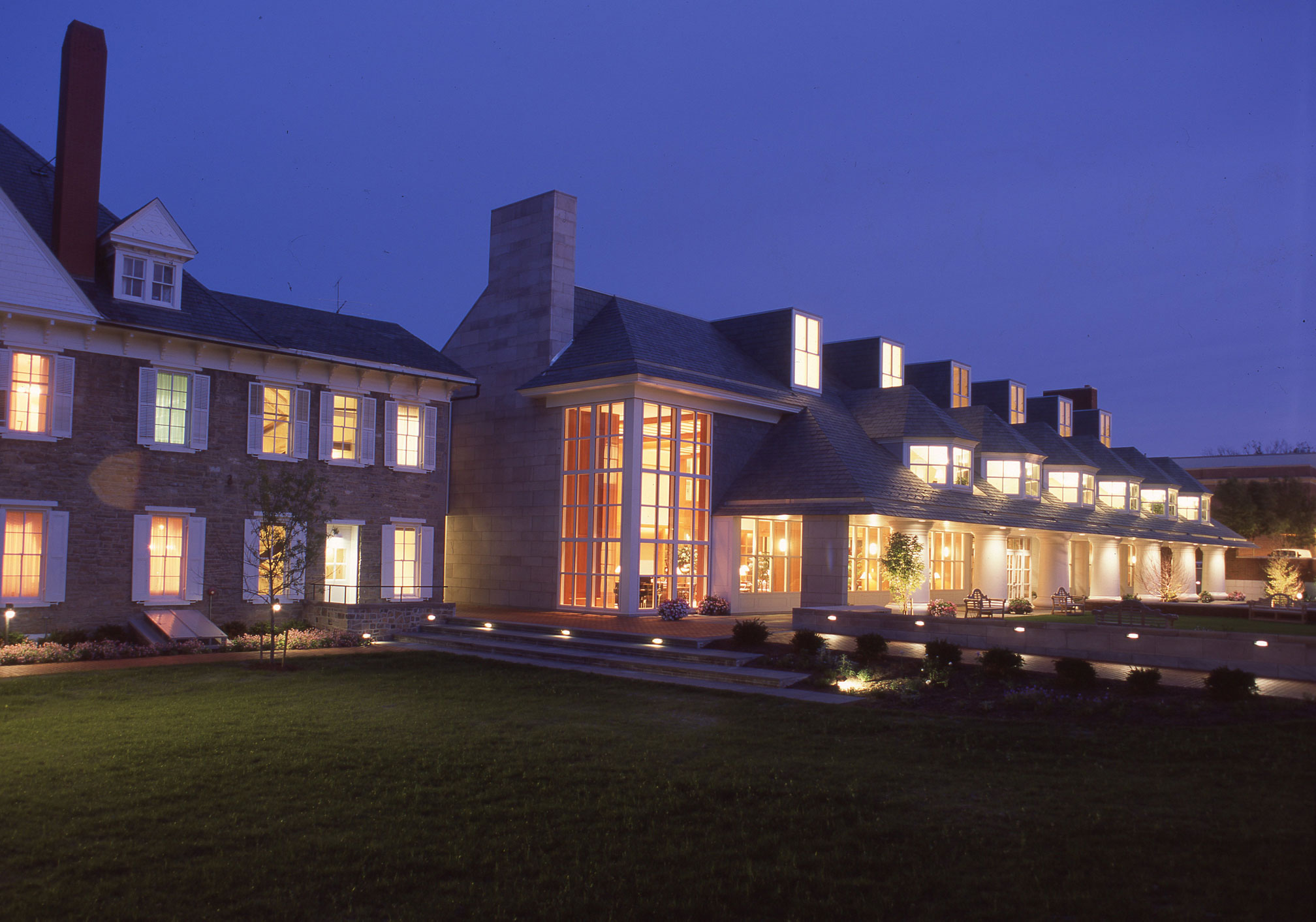 exterior photo of Hintz at night by Paul Hazi