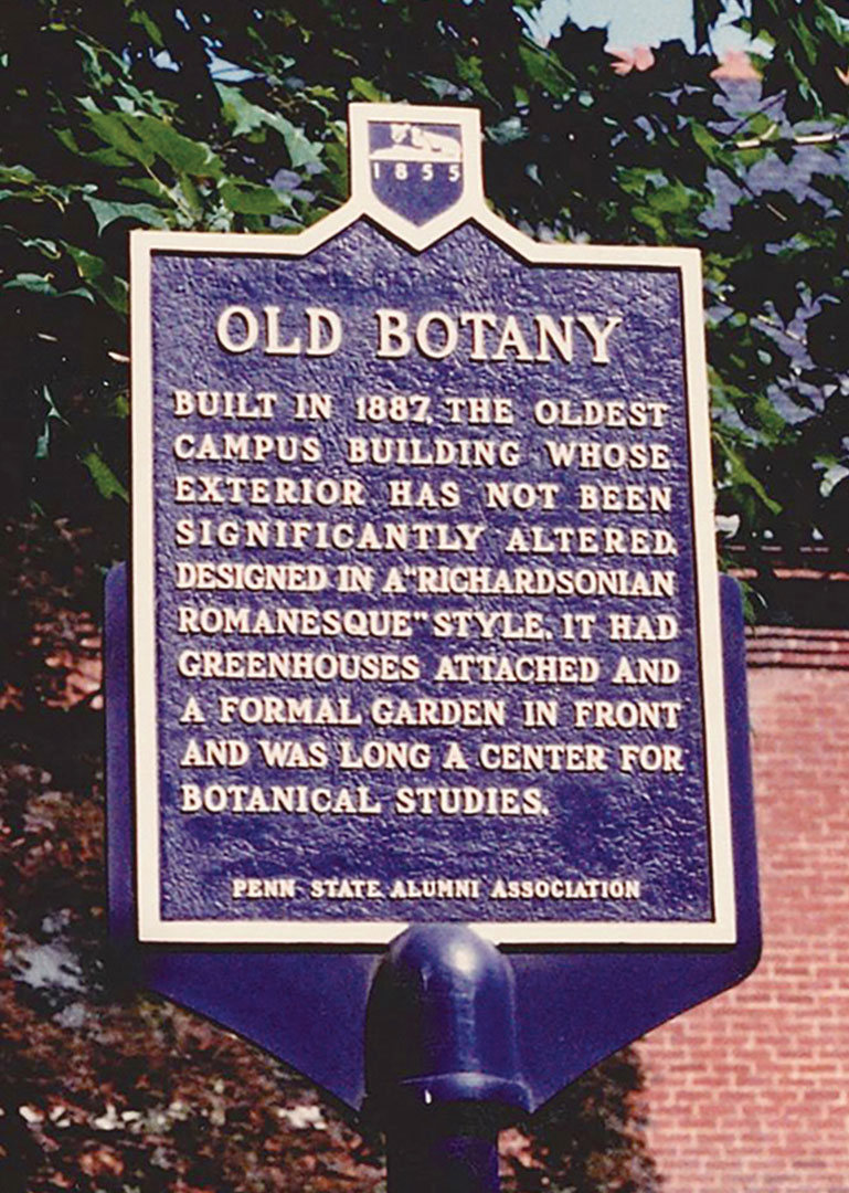 photo of Alumni Association commemorative marker on campus, by PSAA