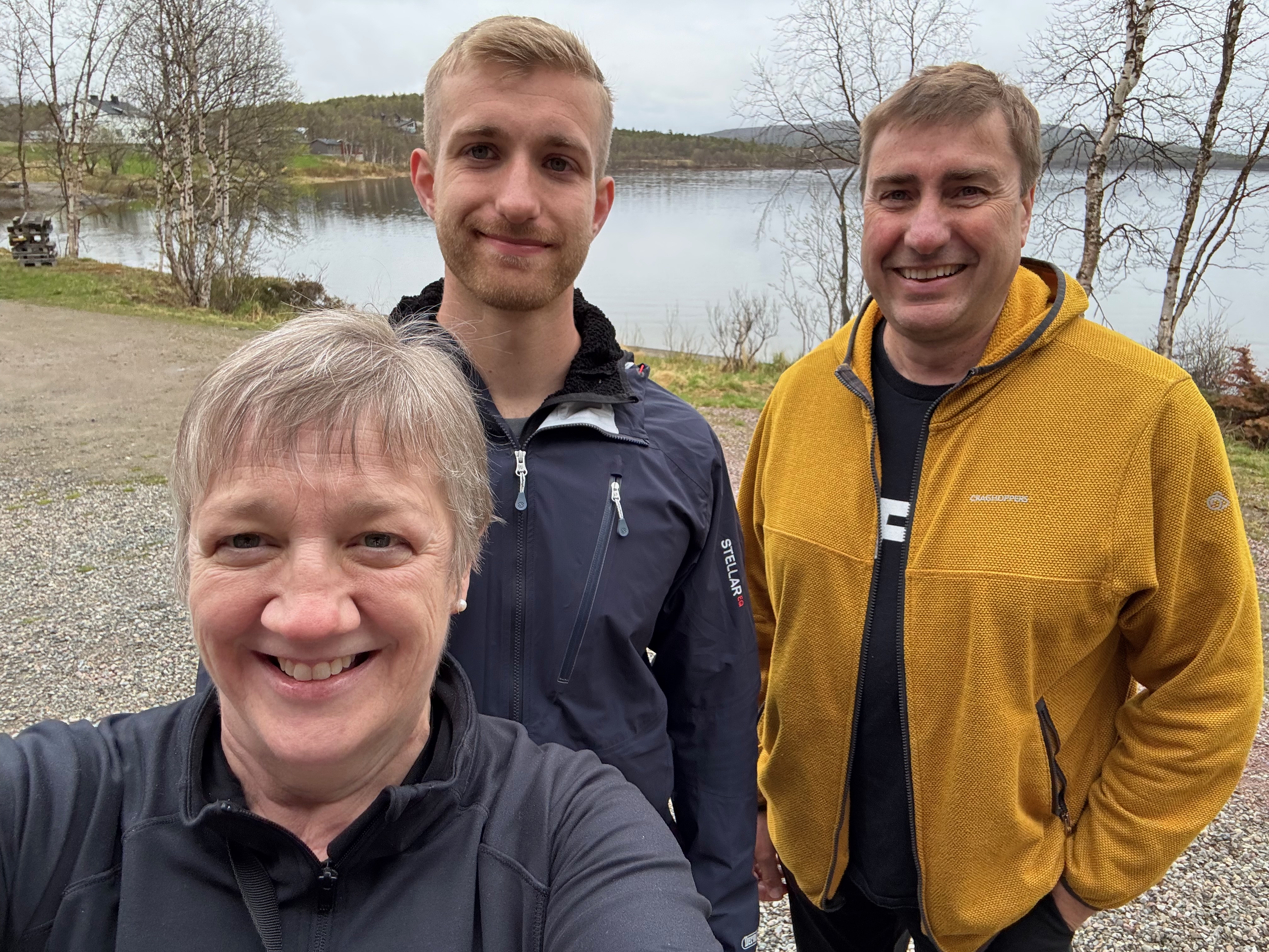 Hollingham with parents, courtesy