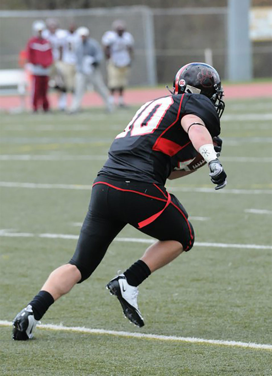 Sheely on the field at Frostburg State, courtesy