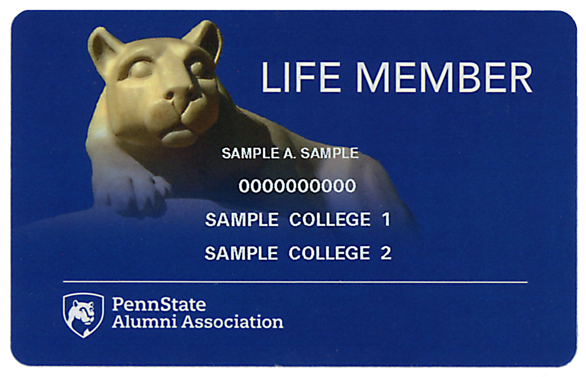 sample of a PSAA Life Membership card, by PSAA