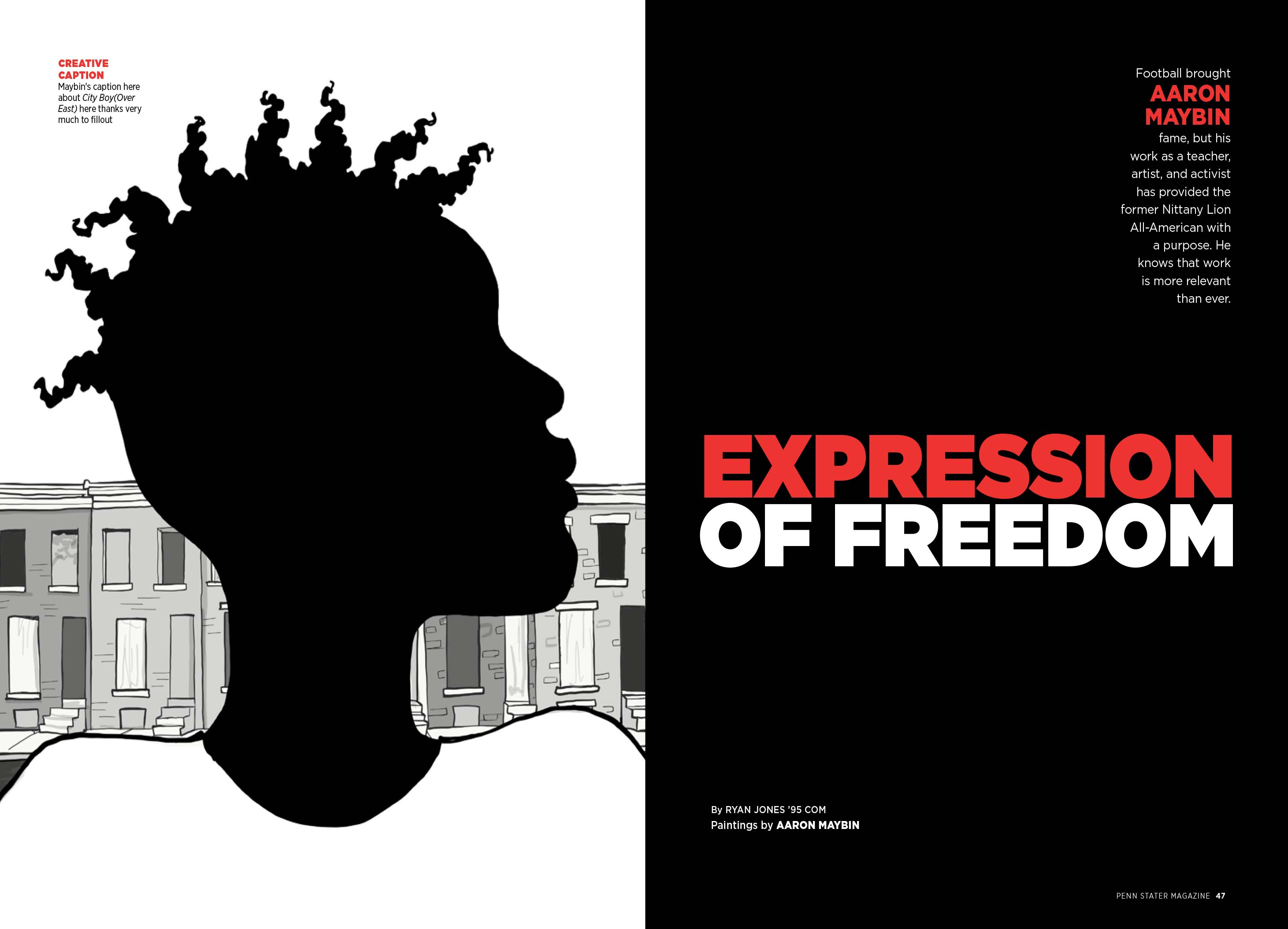 Expression of Freedom article spread