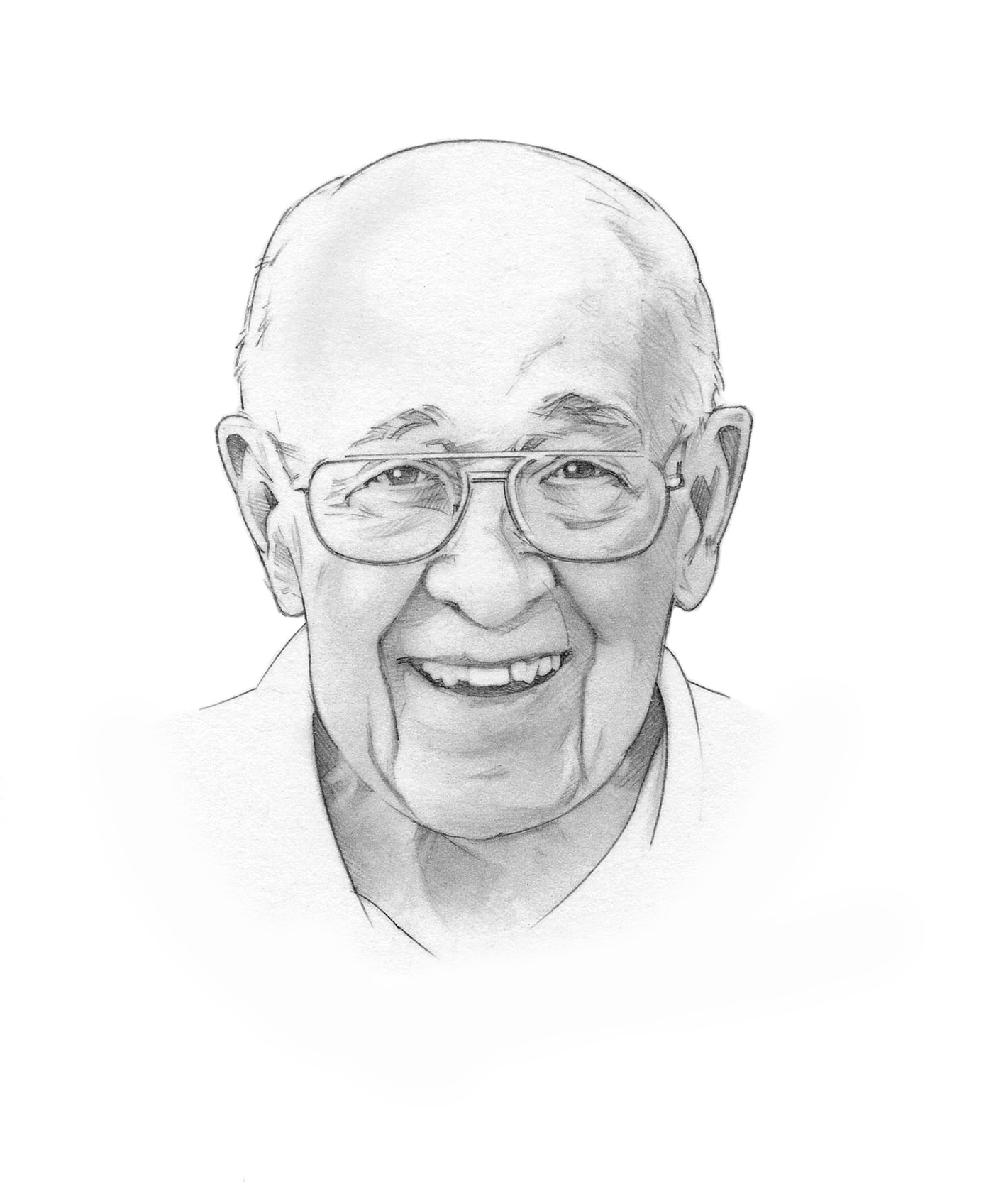 head shot pencil illustration of Miller by Randy Glass