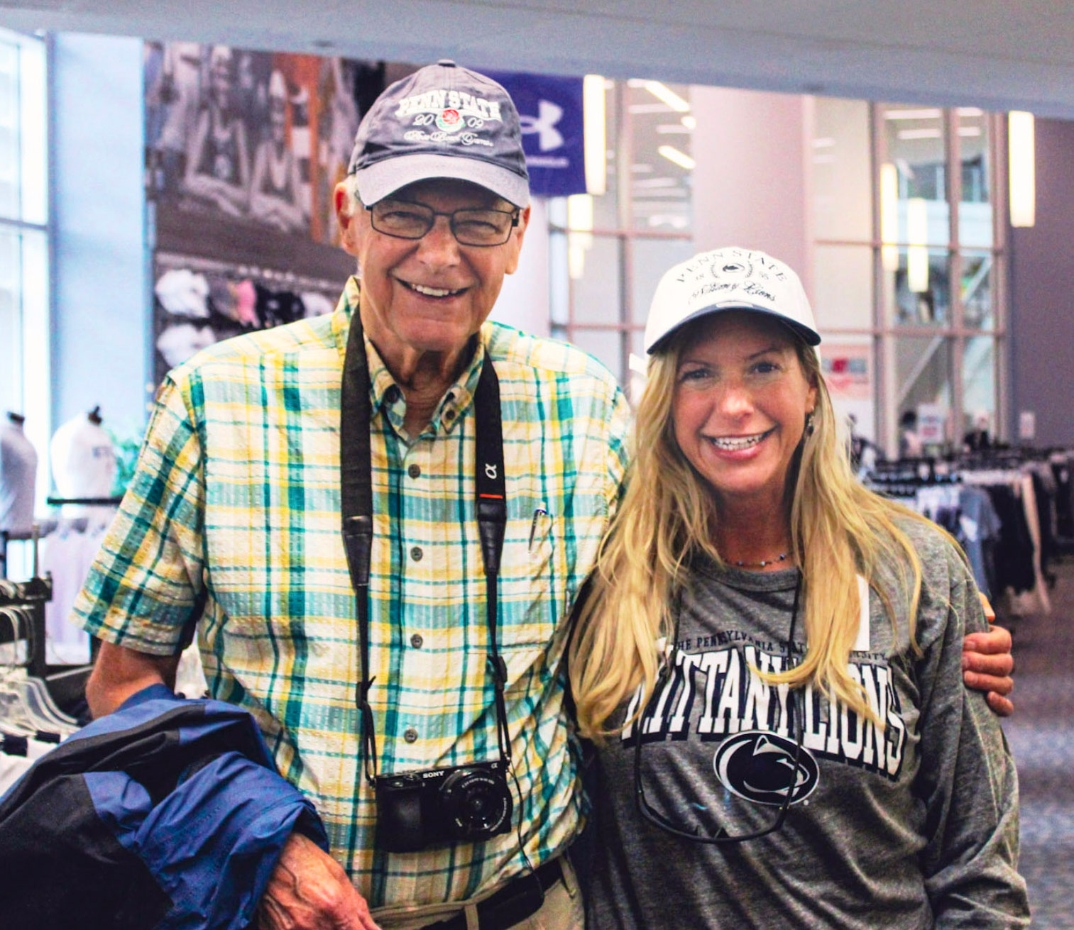 Brower and daughter at University Park, courtesy