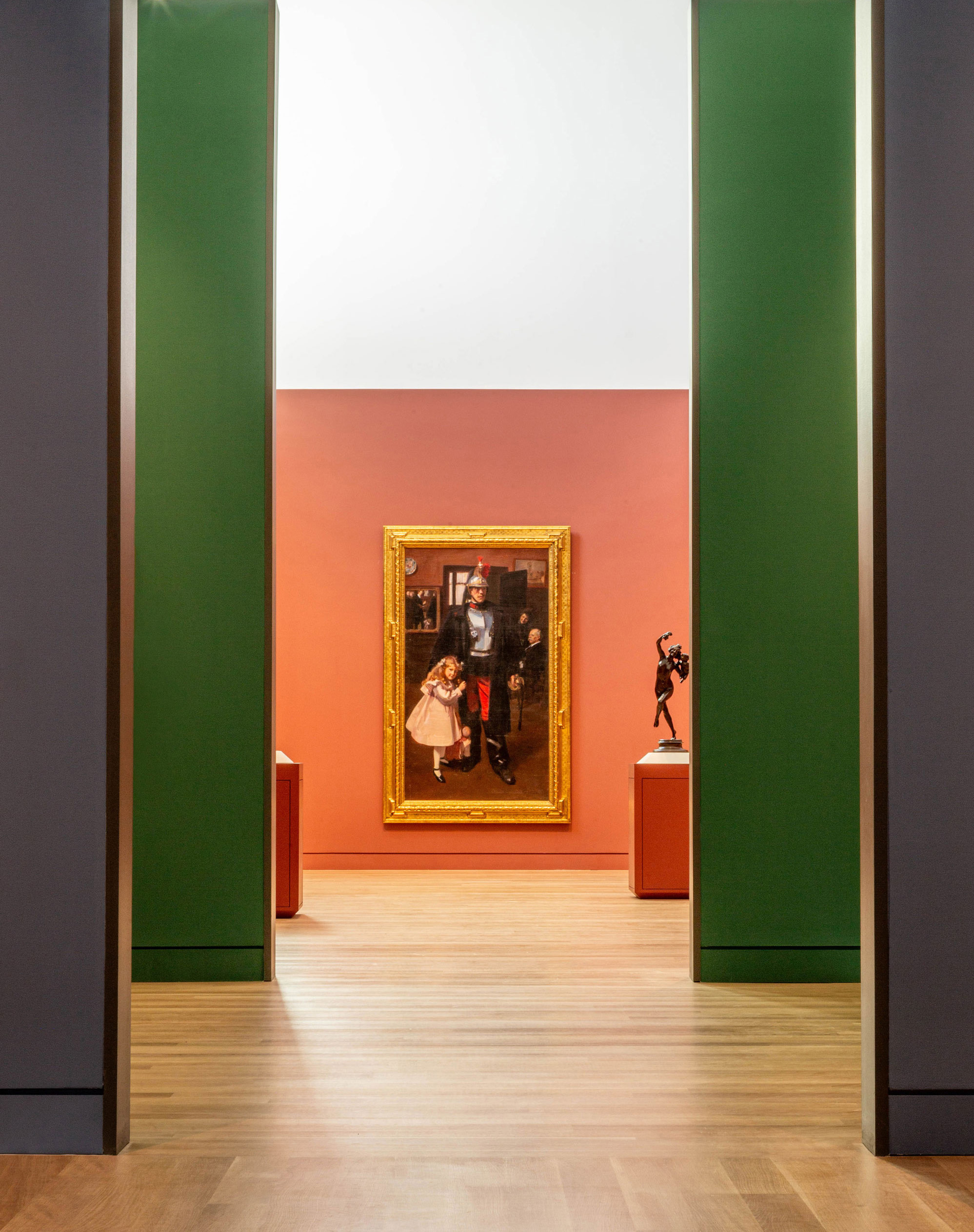 interior of Palmer framed by doorway between rooms and one large painting on the wall, photo by Nick Sloff '92 A&A
