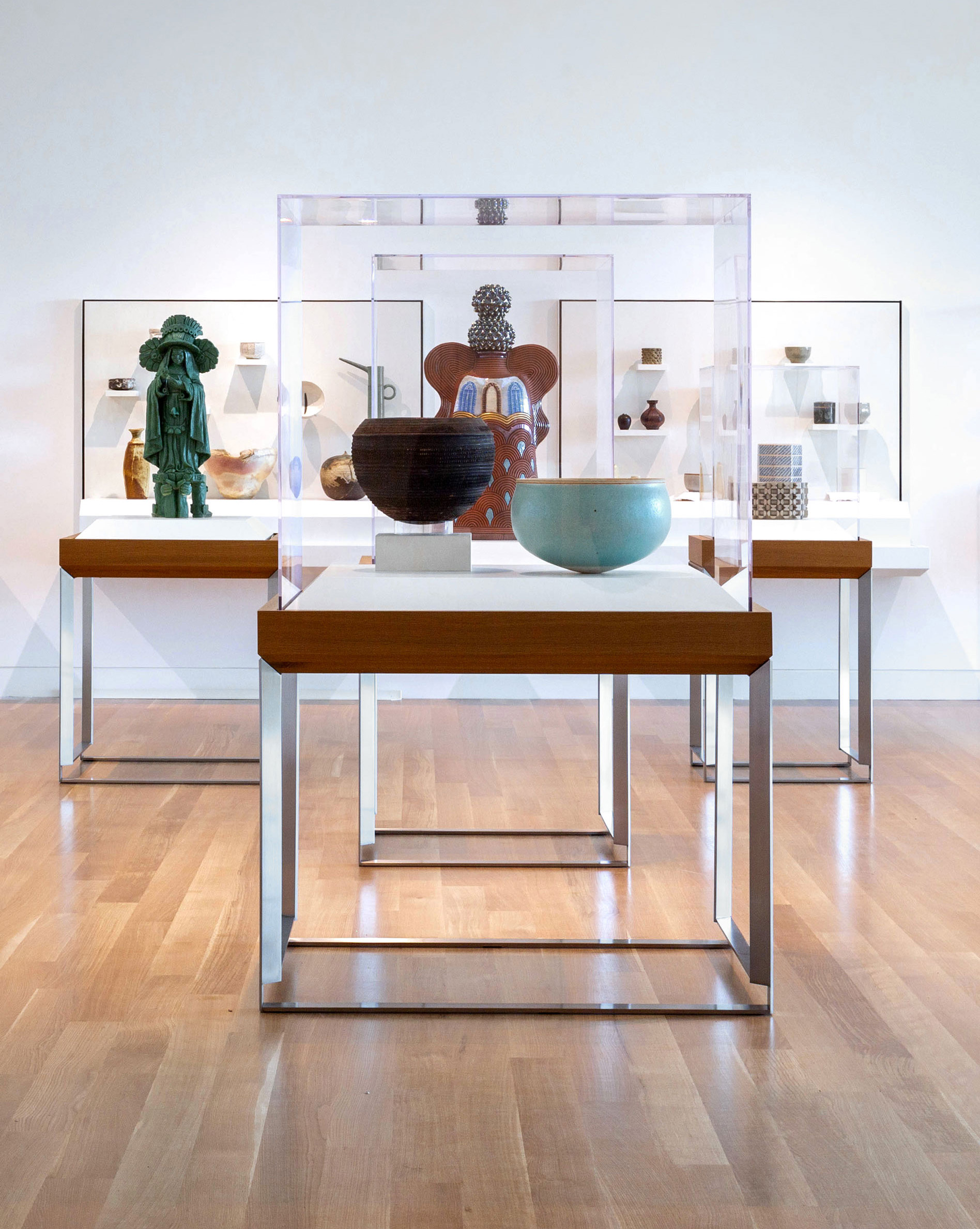 photo of a room full of glass encased artifacts and pottery or sculptural pieces, by Nick Sloff '92 A&A