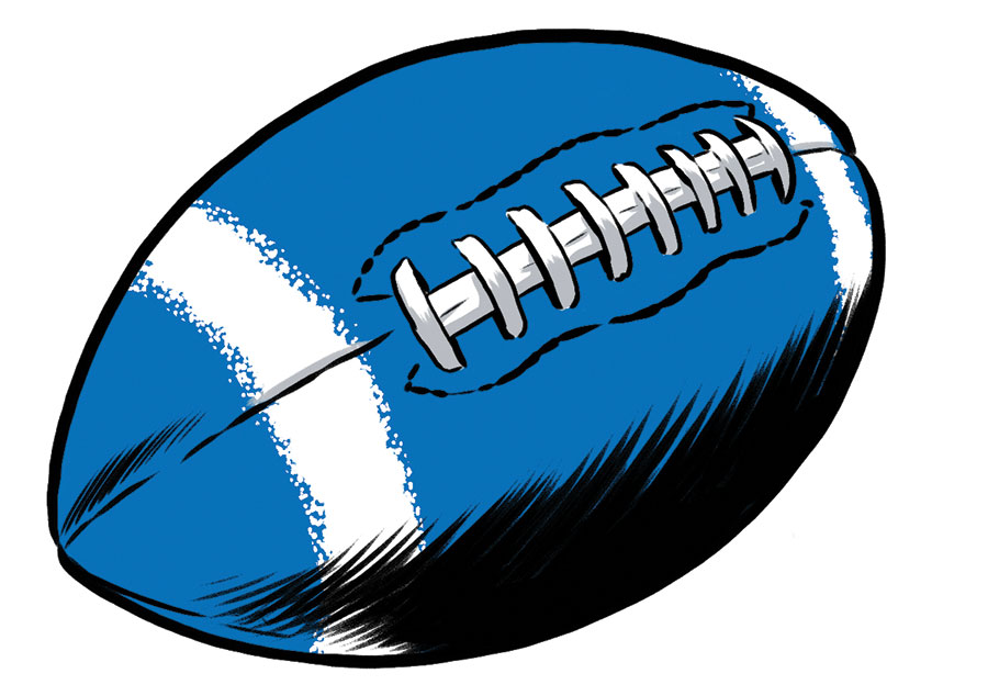 illustration of a football by Joel Kimmel