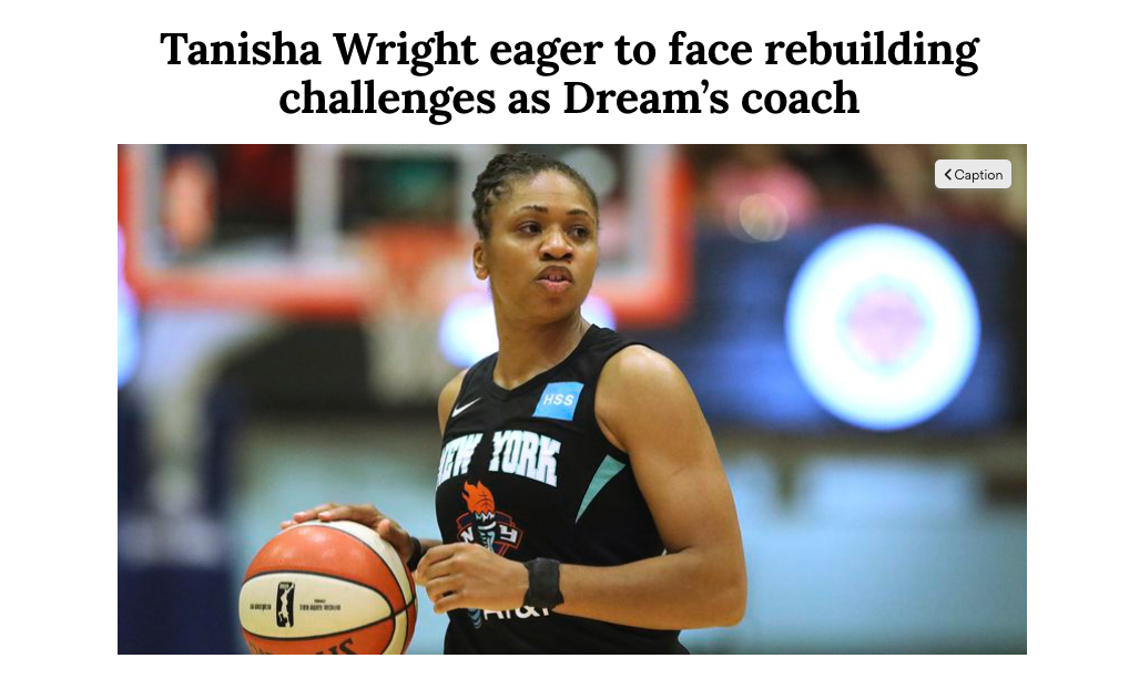 Tanisha Wright named Dream coach