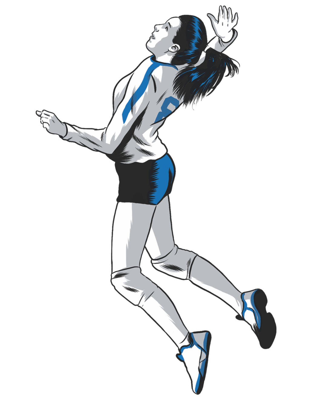 Volleyball player illustration