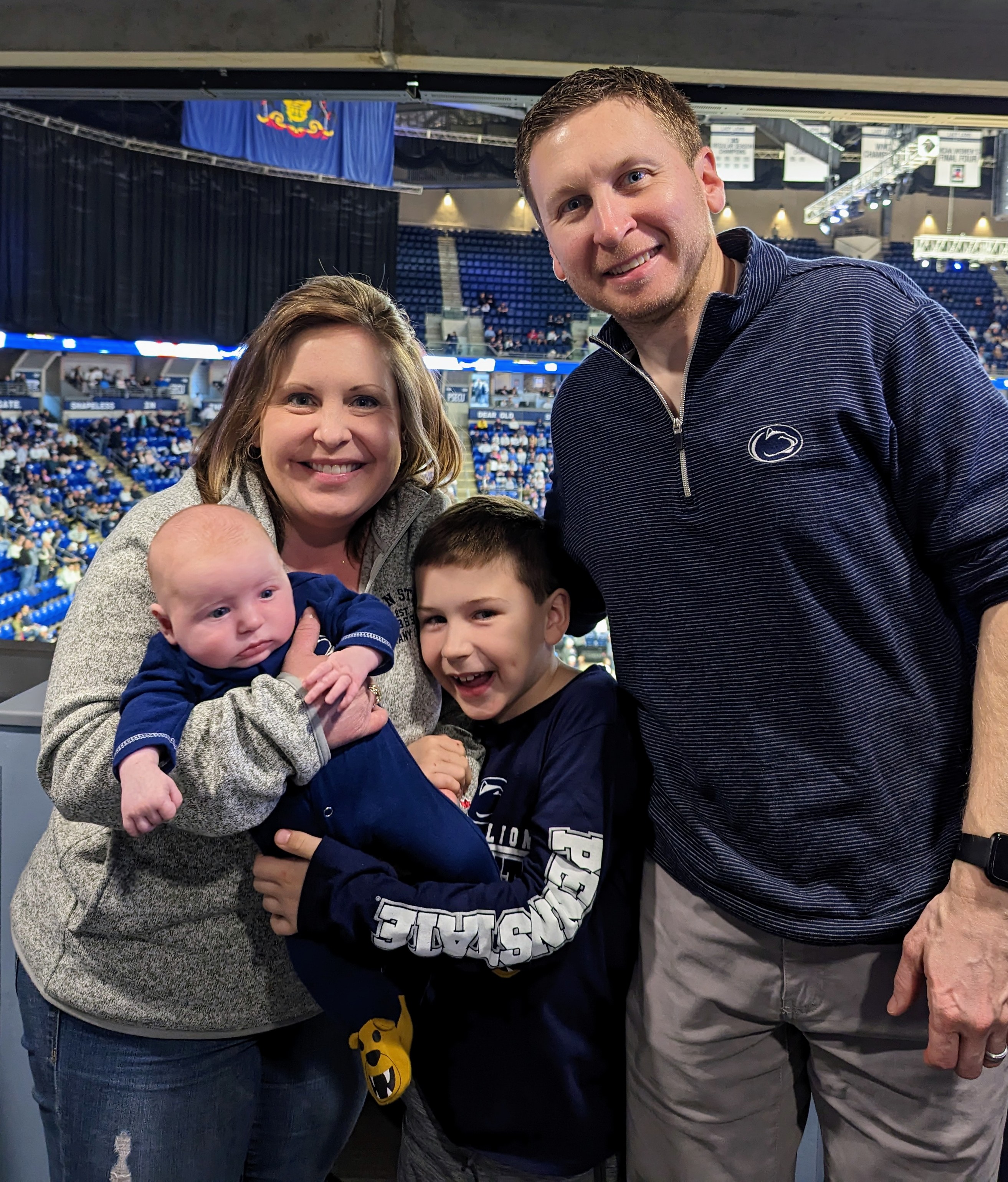photo of Scott and Marissa Shamrock with son Isaac and baby daughter Julia, courtesy