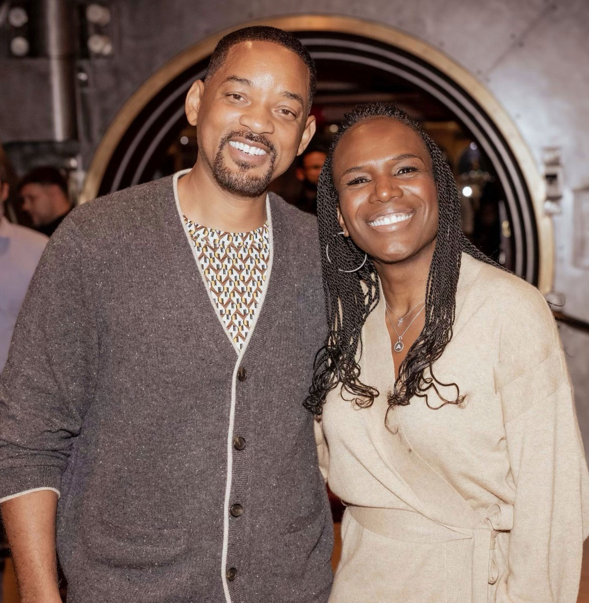 Will Smith and Ala Sanford smiling, courtesy