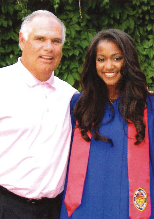 photo of Suhey with Brittney at her college graduation, courtesy