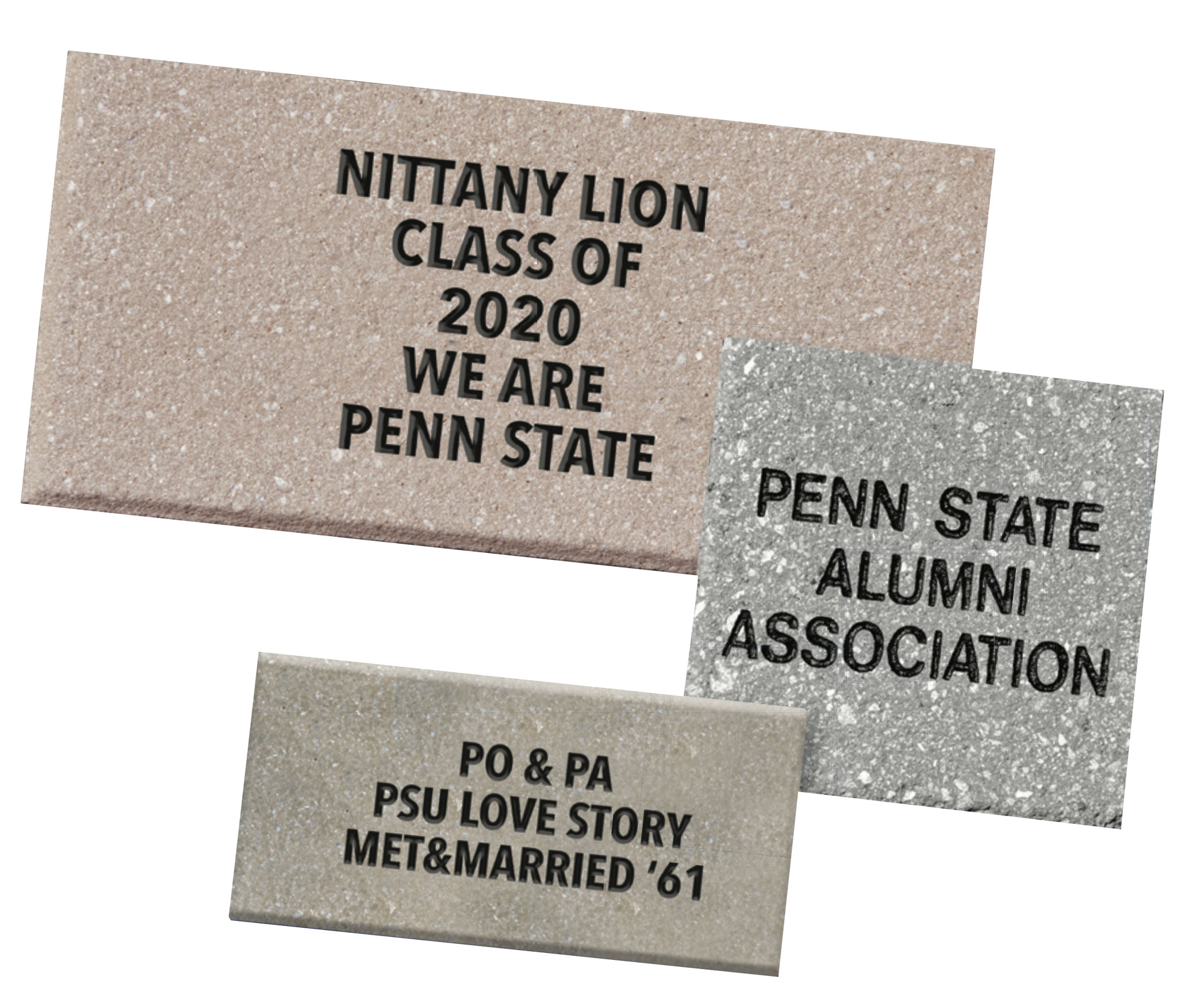 photo of multiple sidewalk pavers at Hintz by Penn State Alumni Association