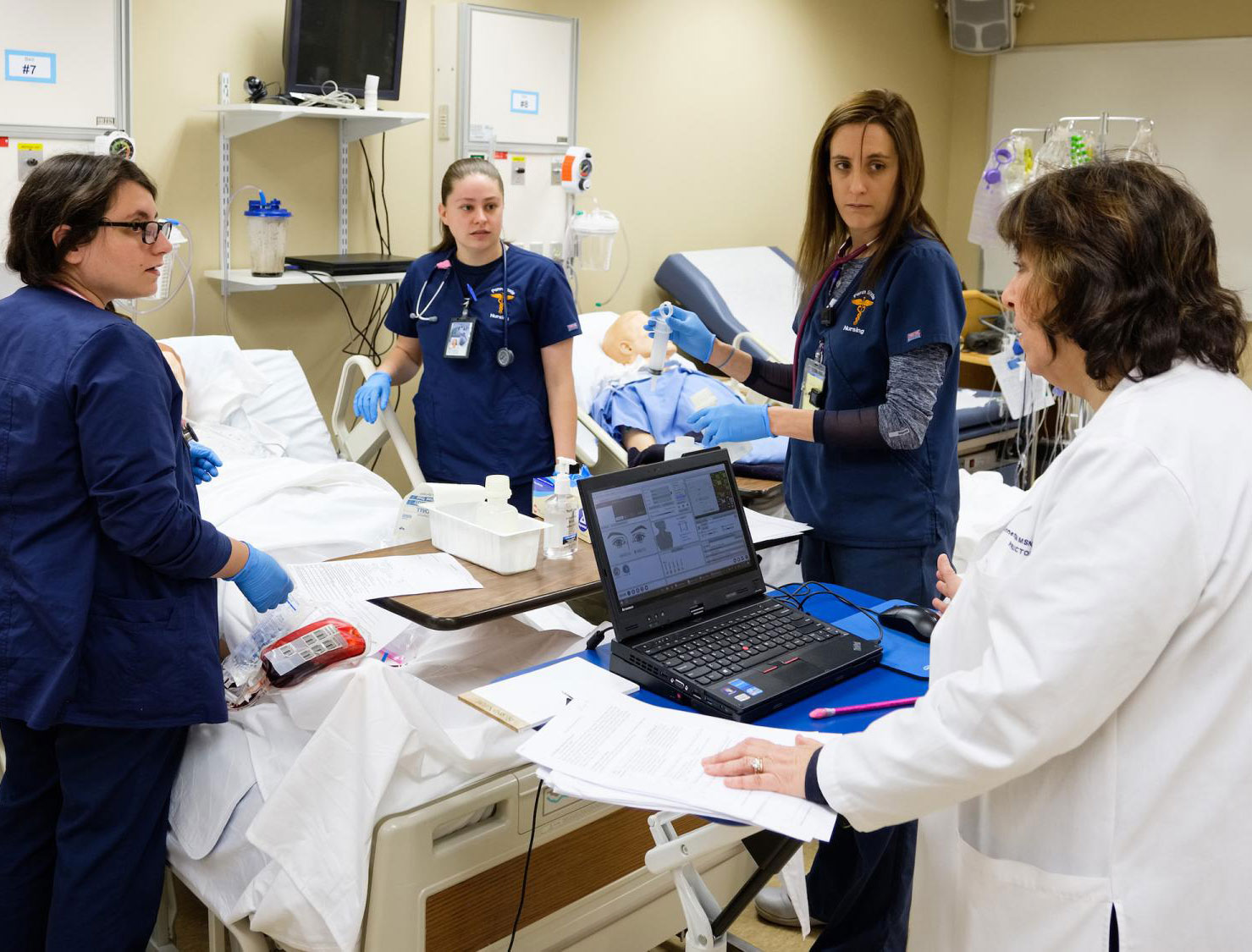 color photo of Penn State nursing students by Penn State Archives