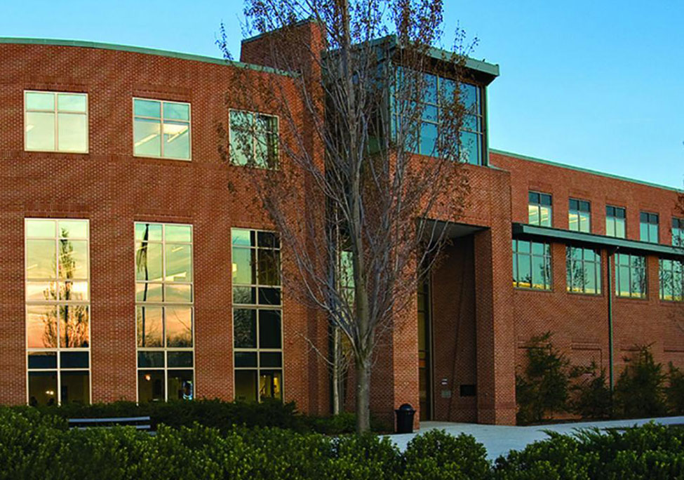 exterior color photo of Heindel Memorial Library by Penn State Harrisburg
