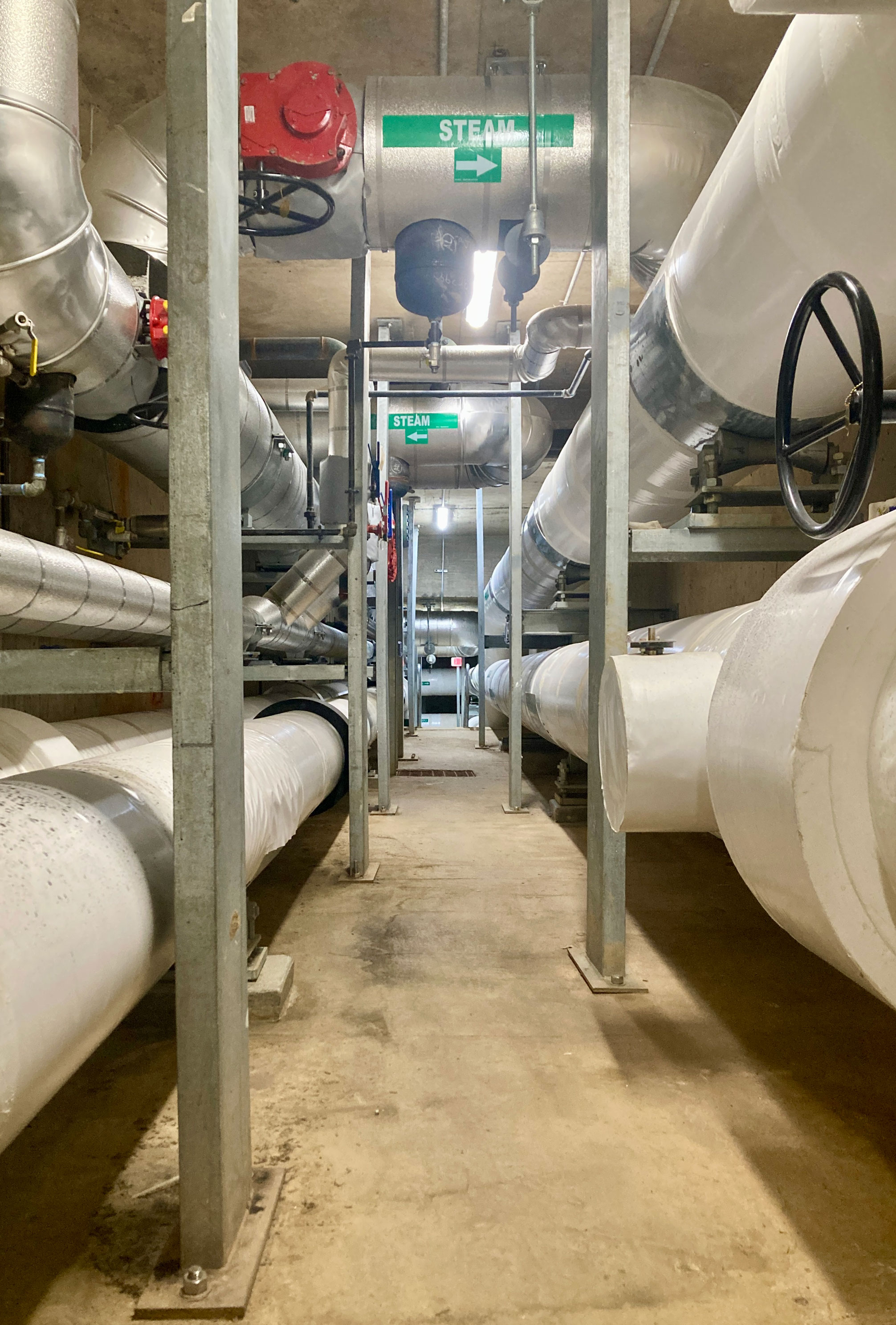 photo of underground steam tunnels, courtesy