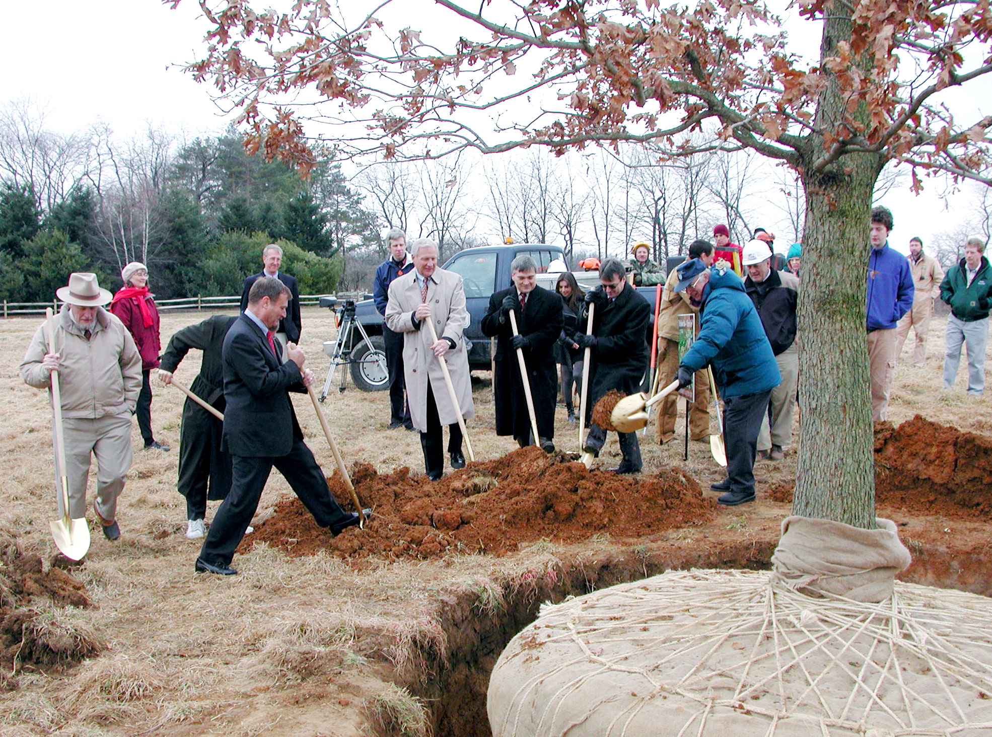 photo of breaking ground at the Arboretum in 2005, courtesy