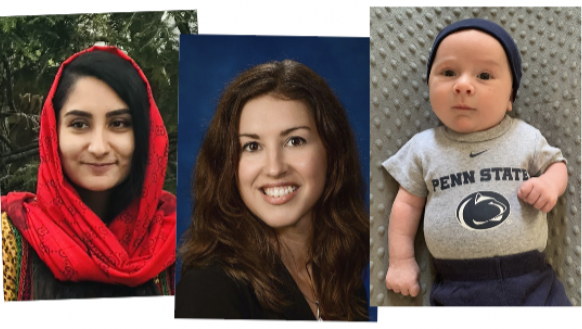 three photographs of Storai Stacia and Harry