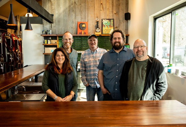 Photo of Boal City Brewing Co. staff in taproom, by Cardoni